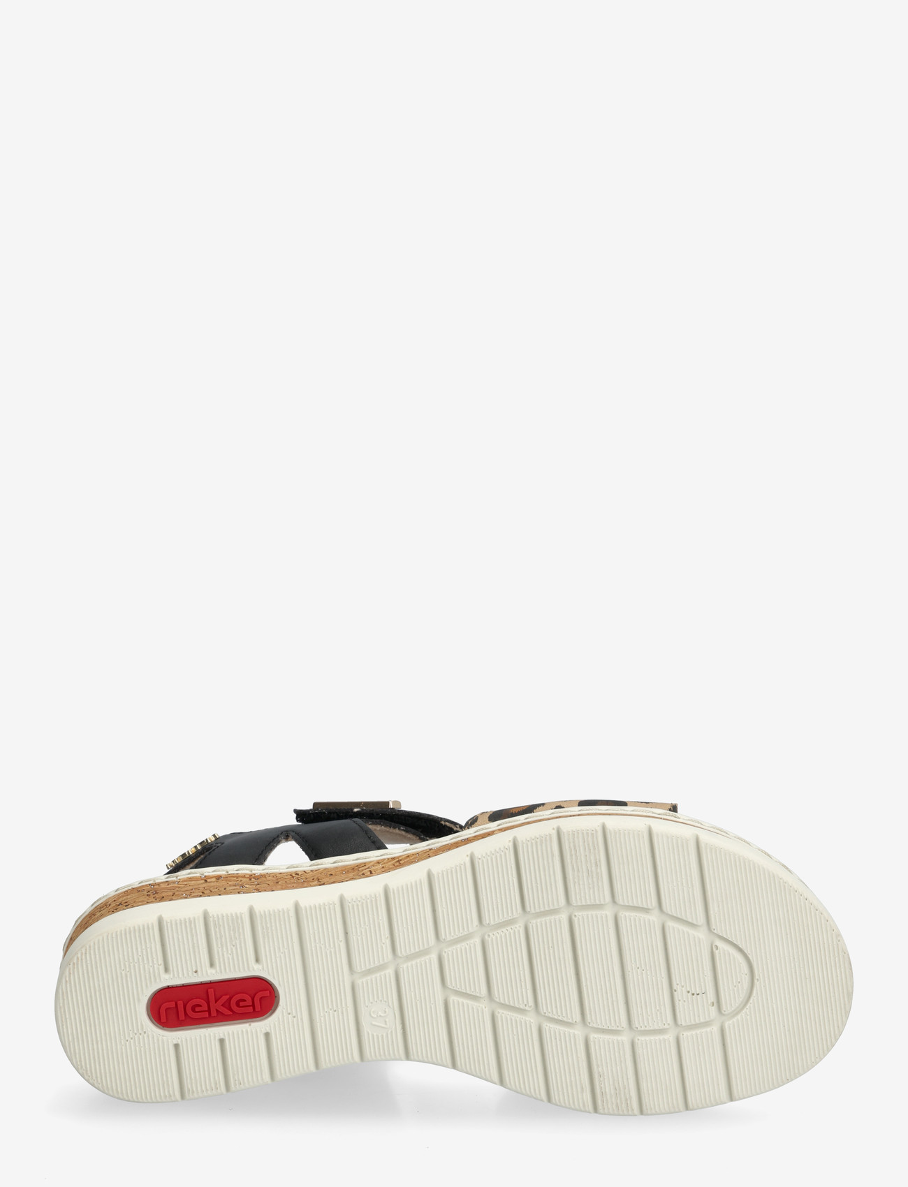 Rieker - V4181-80 - flade sandaler - black - 4