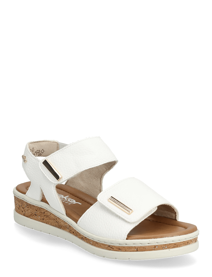 Rieker - V4181-80 - flade sandaler - white - 0