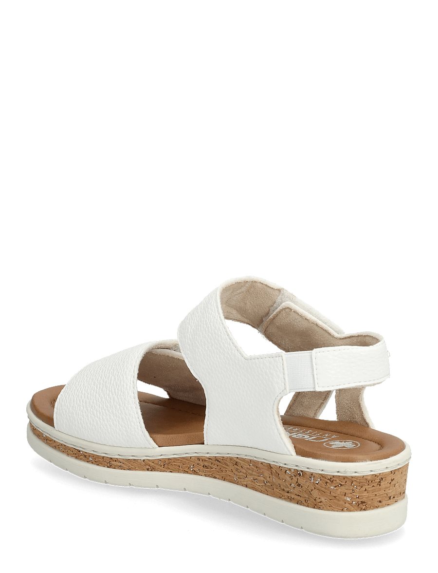Rieker - V4181-80 - flade sandaler - white - 2