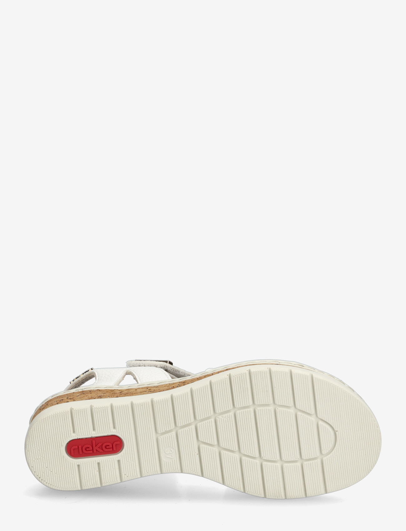 Rieker - V4181-80 - flade sandaler - white - 4