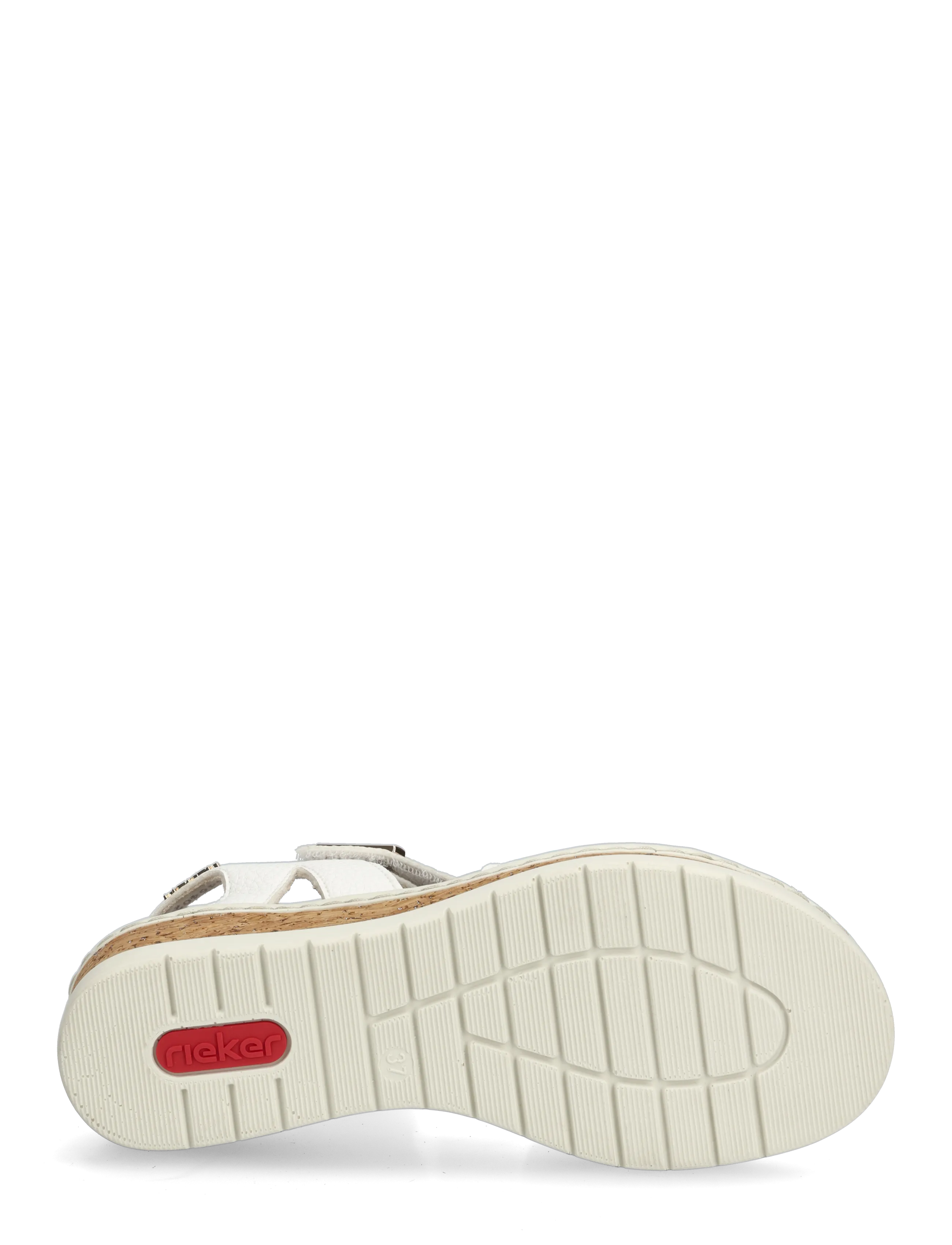 Rieker - V4181-80 - flache sandalen - white - 4