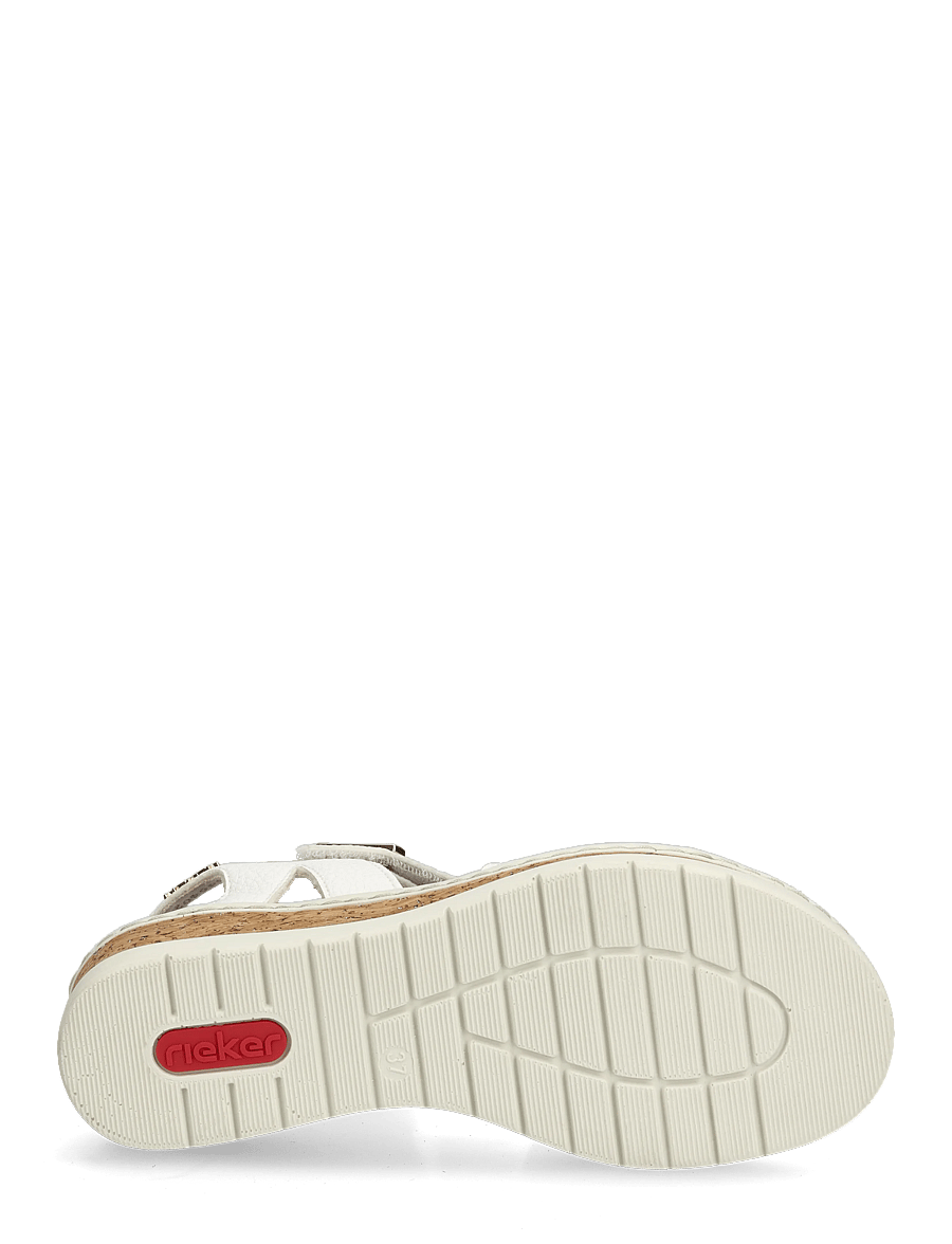 Rieker - V4181-80 - flade sandaler - white - 4