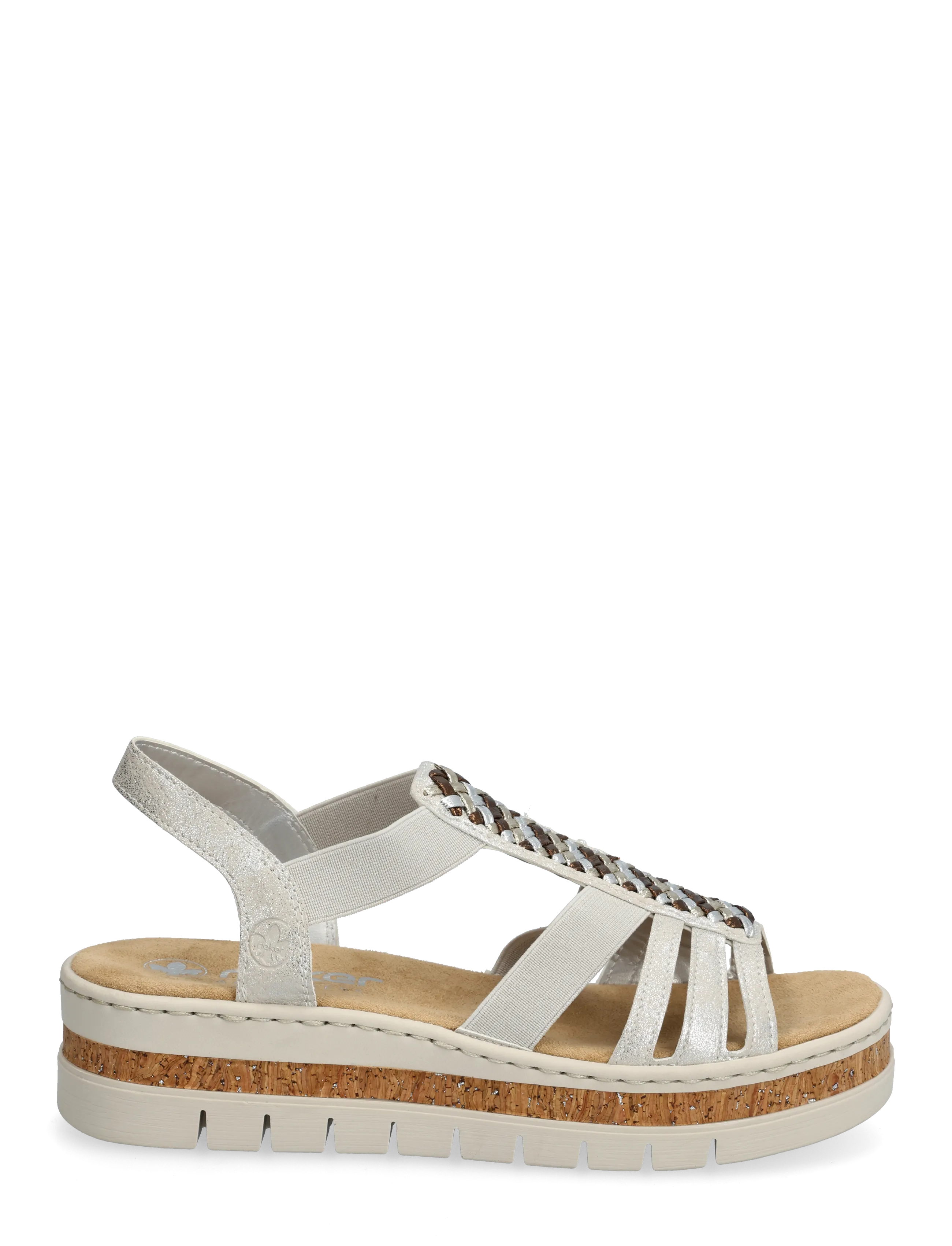 Rieker - Rieker Ladies' sandals V4918-90 Silver/Platinum - spartiates - other colours - 1