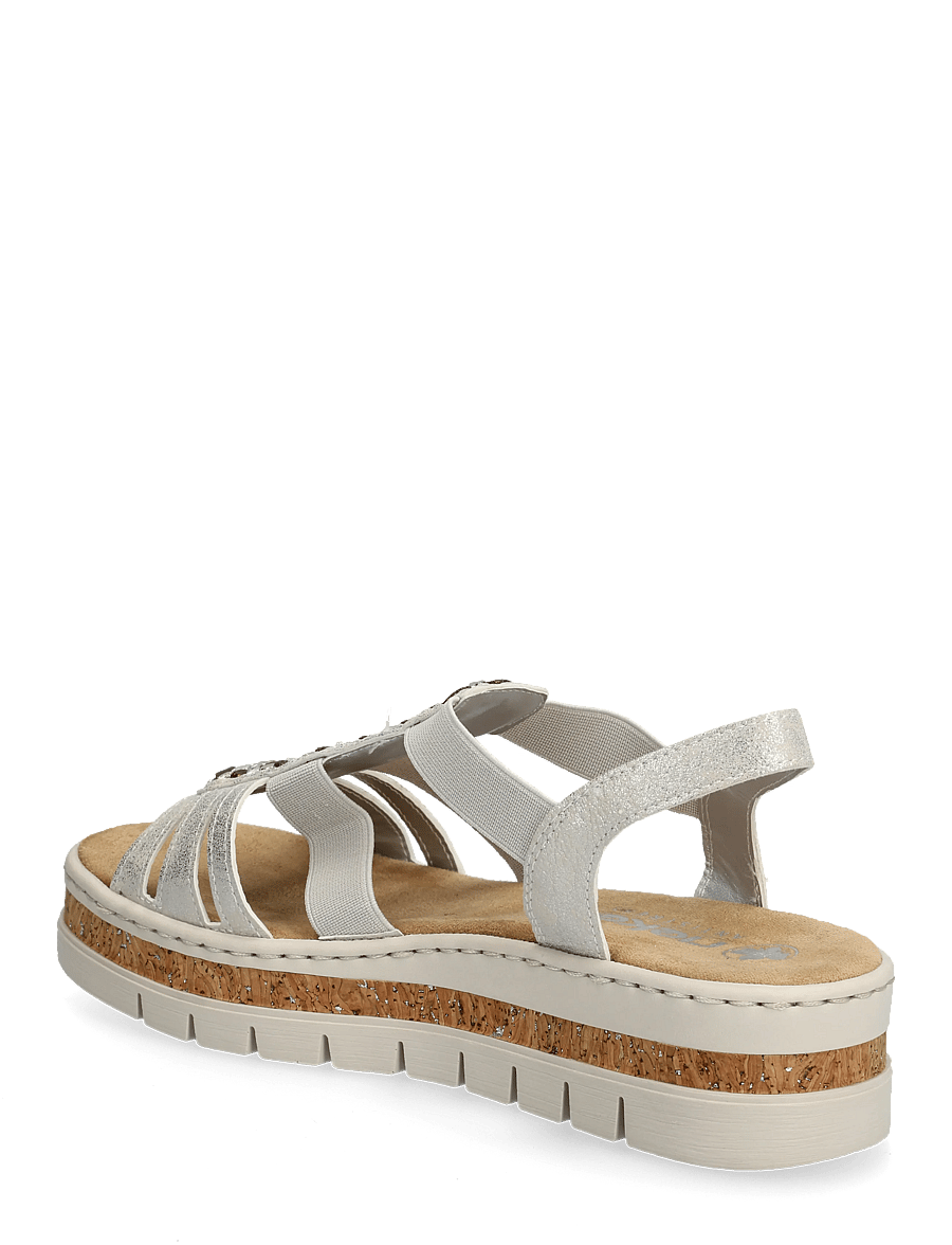 Rieker - Rieker Ladies' sandals V4918-90 Silver/Platinum - gladiatorsandaler - other colours - 2