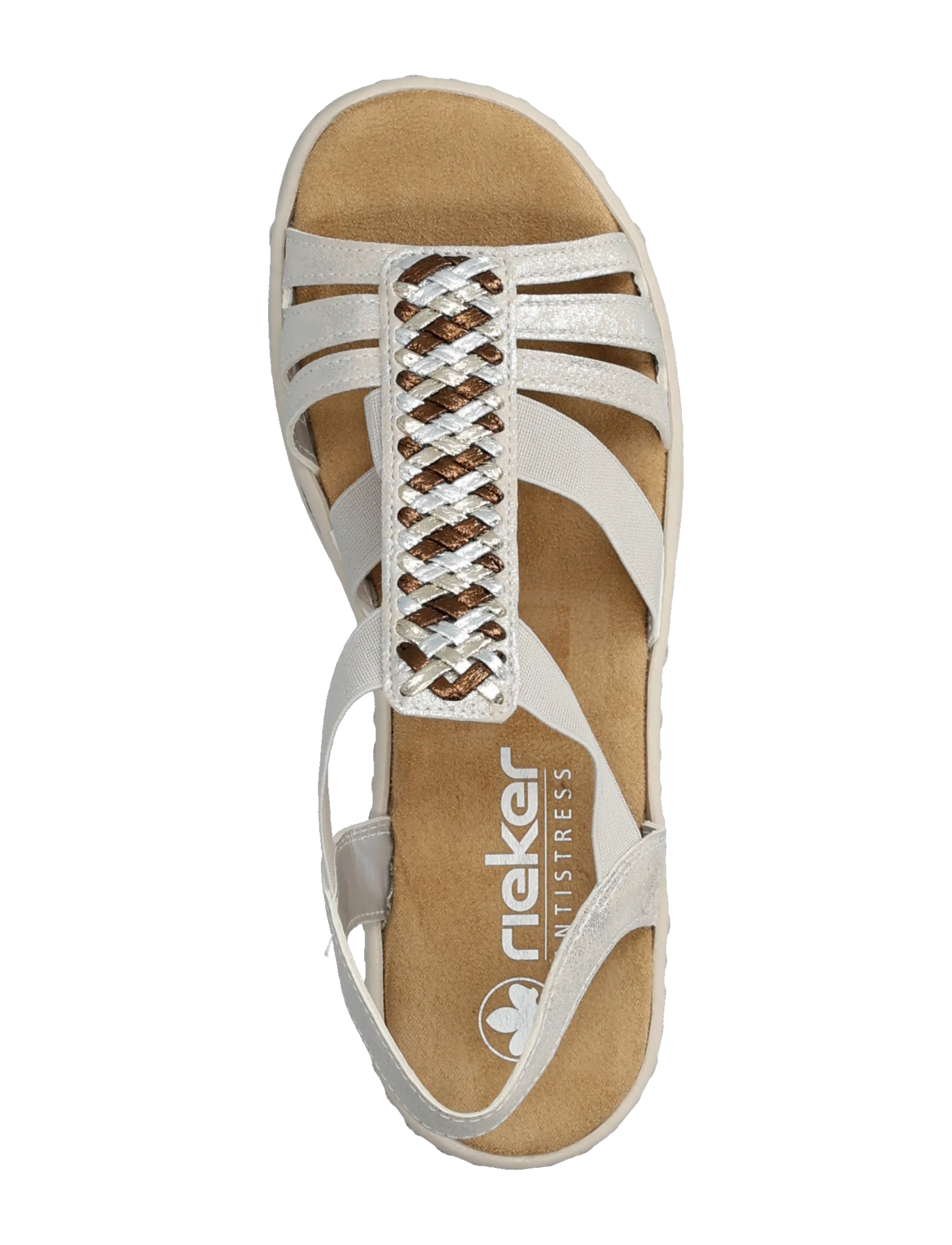 Rieker - Rieker Ladies' sandals V4918-90 Silver/Platinum - spartiates - other colours - 3