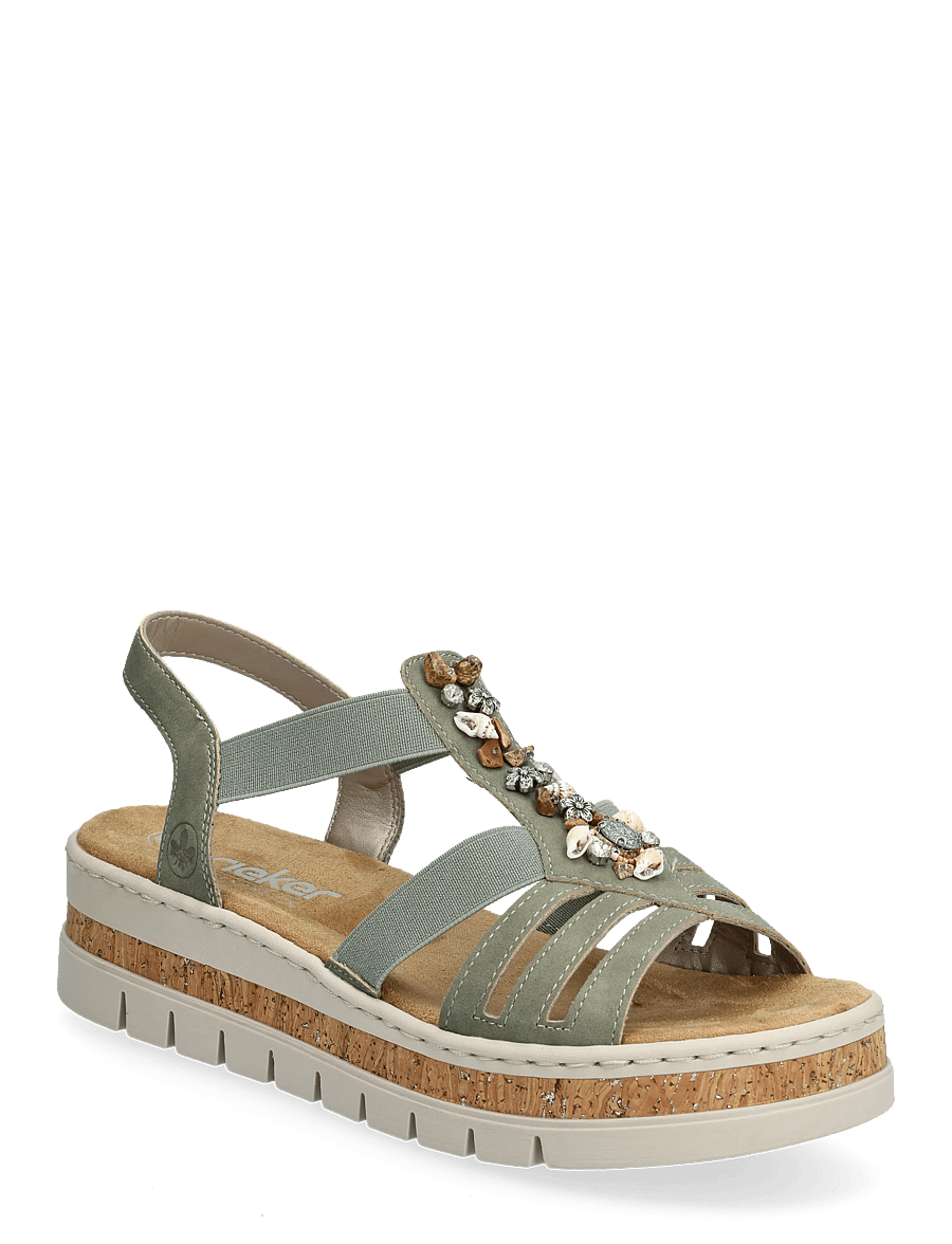 Rieker - V4949-52 - gladiator-sandalen - green - 0