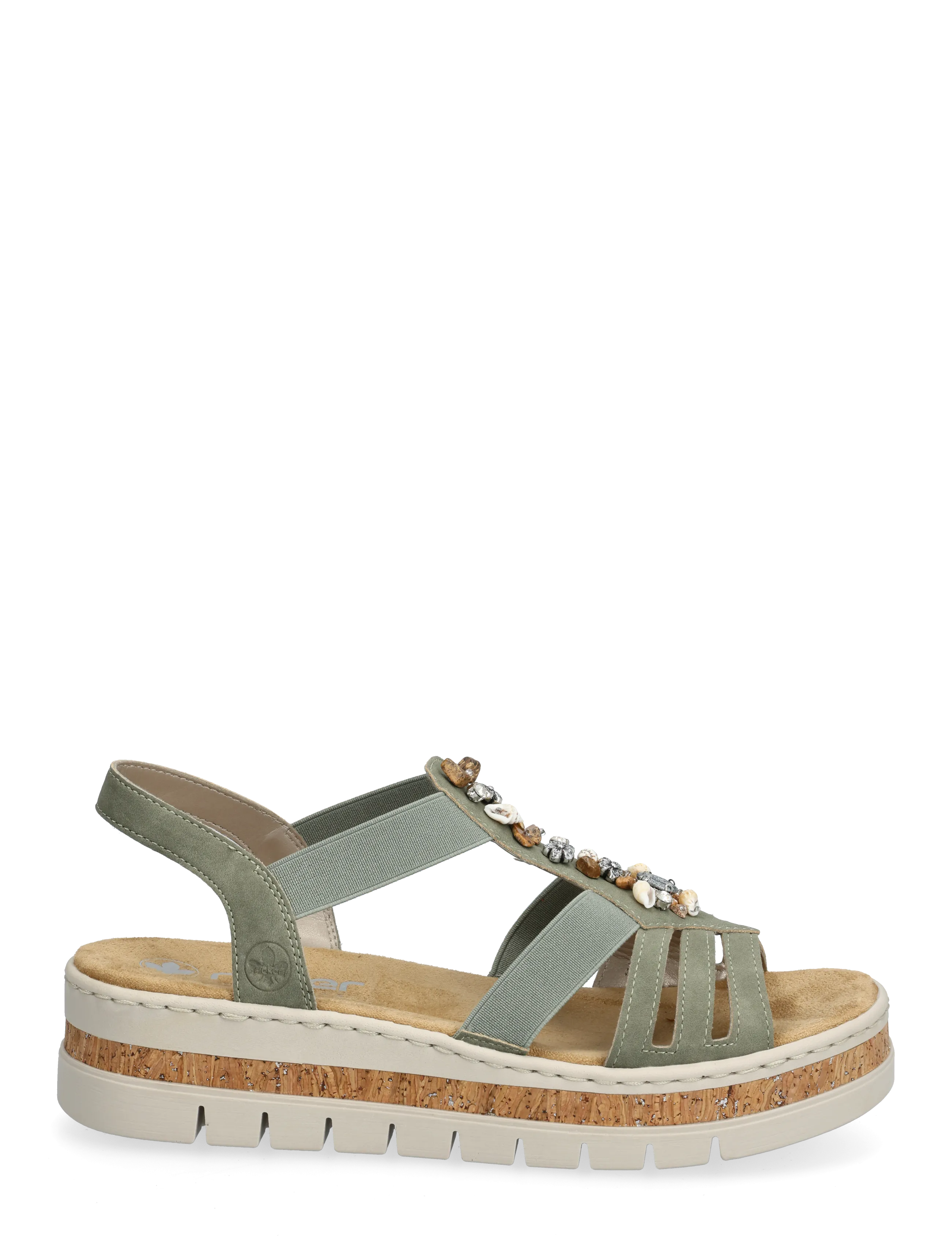 Rieker - V4949-52 - gladiatorsandaler - green - 1