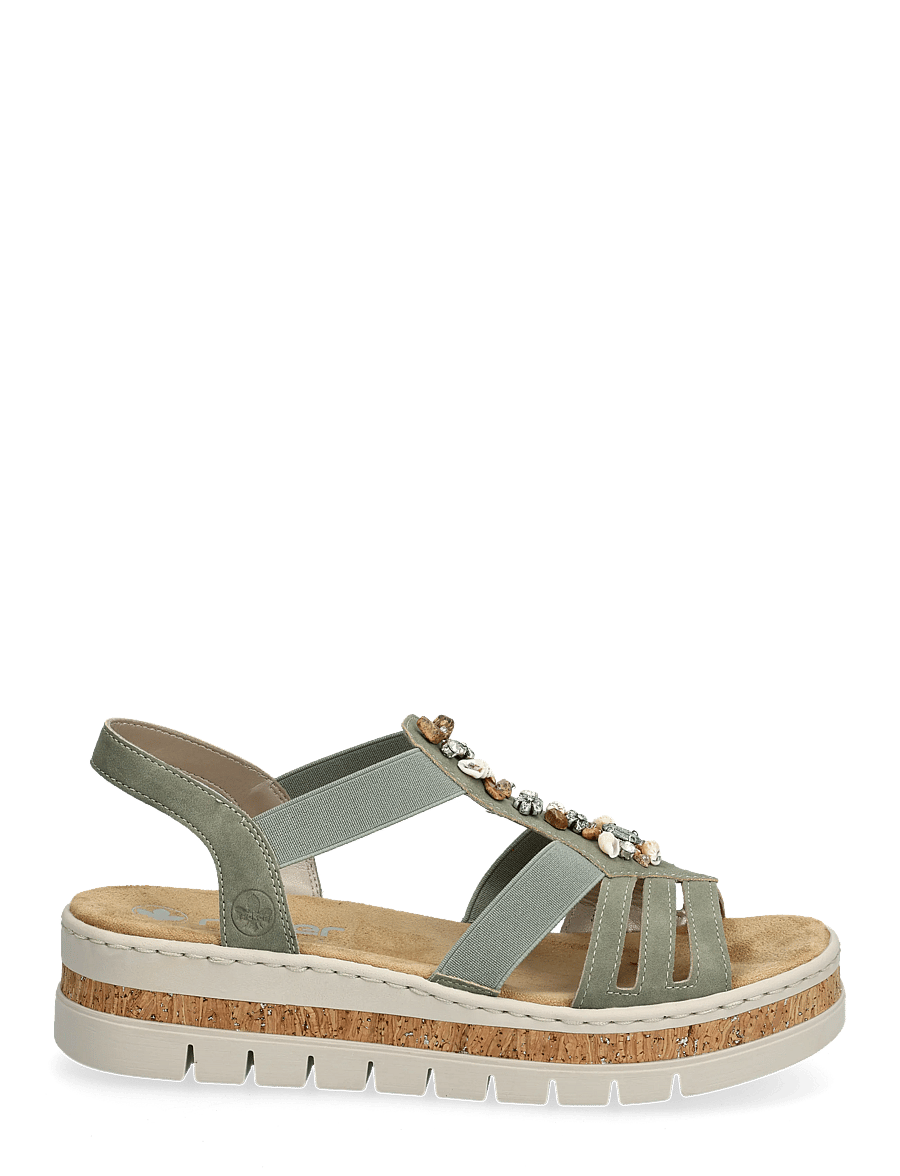Rieker - V4949-52 - gladiator-sandalen - green - 1
