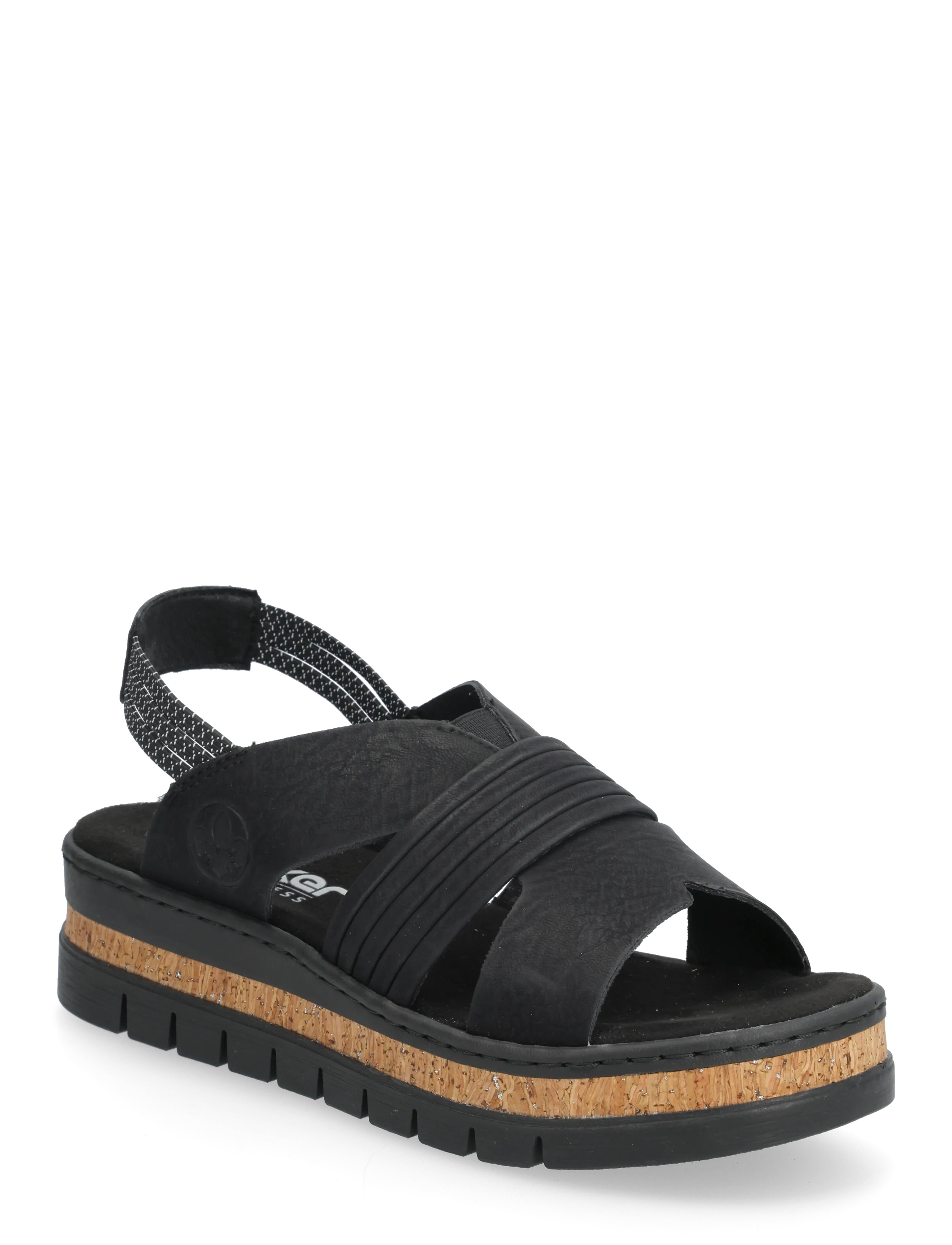 Rieker V4959-00, 39, Sandals, Schwarz - Platform Frauen