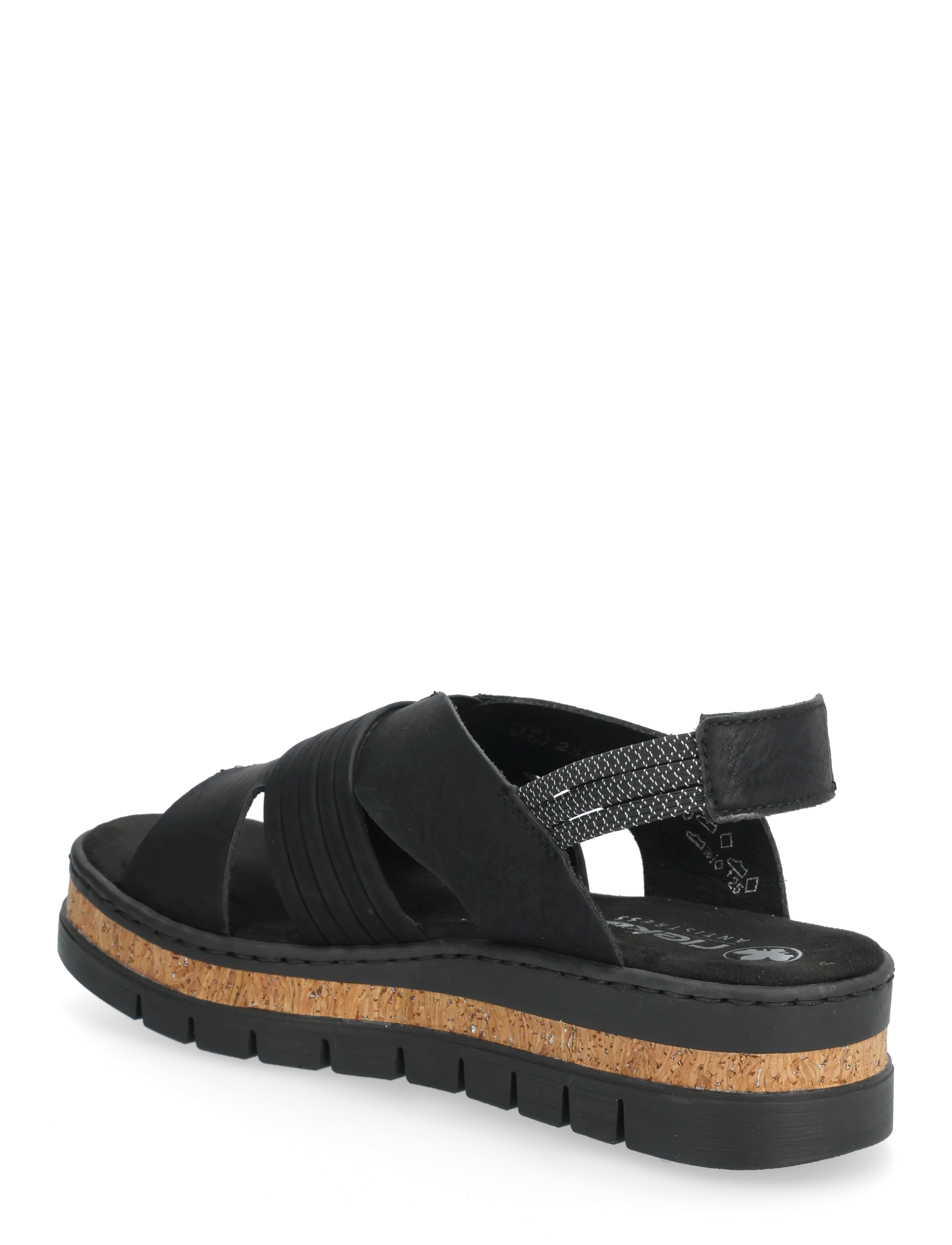 Rieker - V4959-00 - plateau-sandalen - black - 2