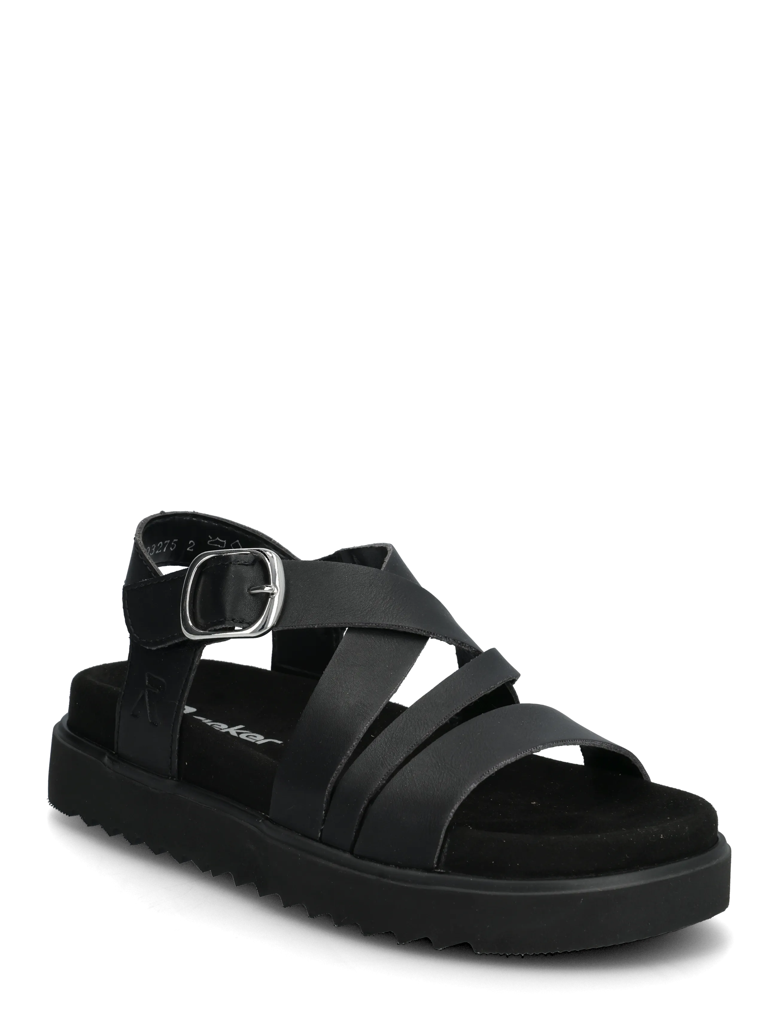 Rieker V5663-00, 37, Sandals, Schwarz - Flat Frauen