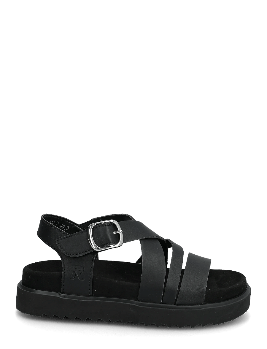 Rieker - V5663-00 - flade sandaler - black - 1
