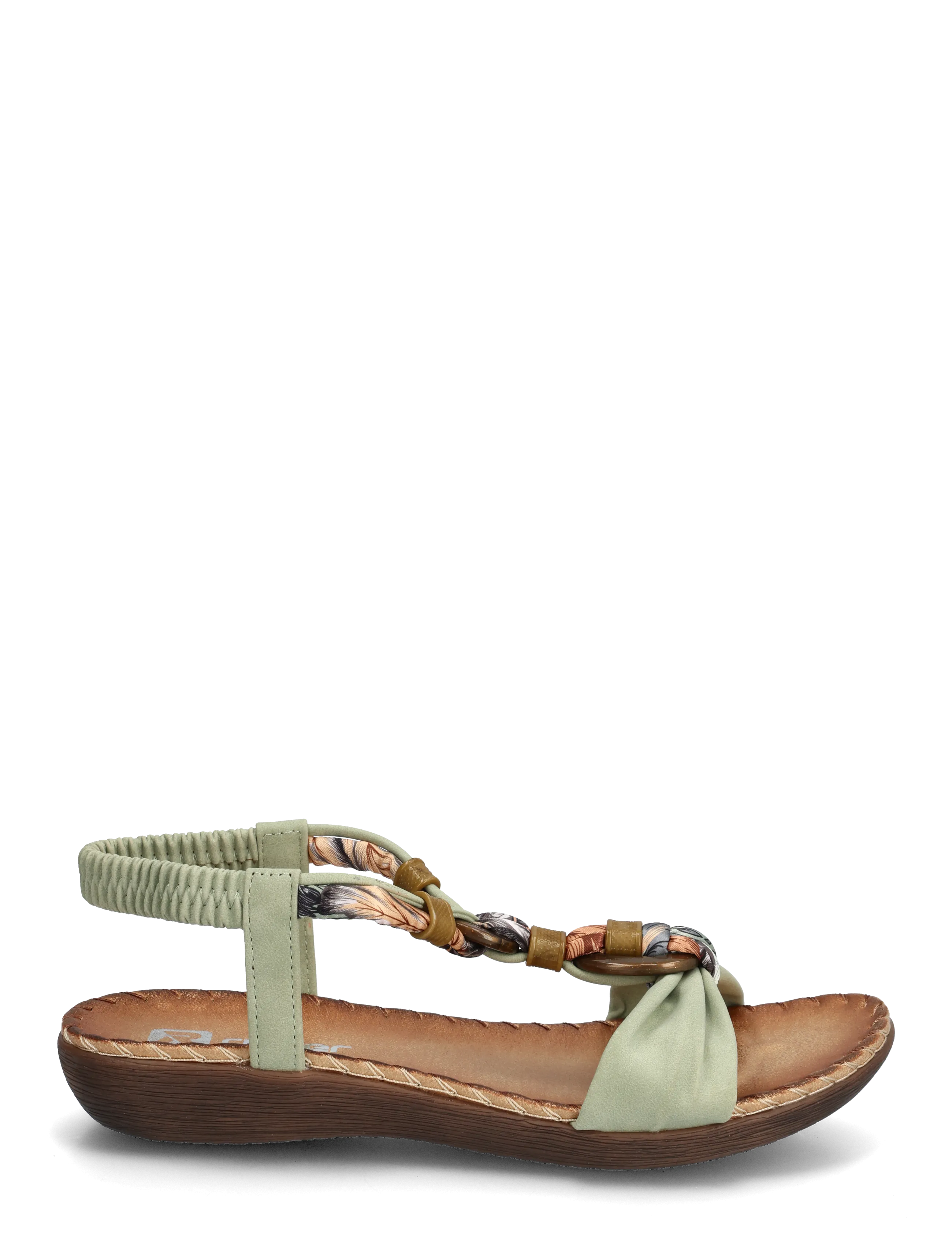 Rieker - Rieker Ladies' sandals V7568-14 blue - platta sandaler - green - 1