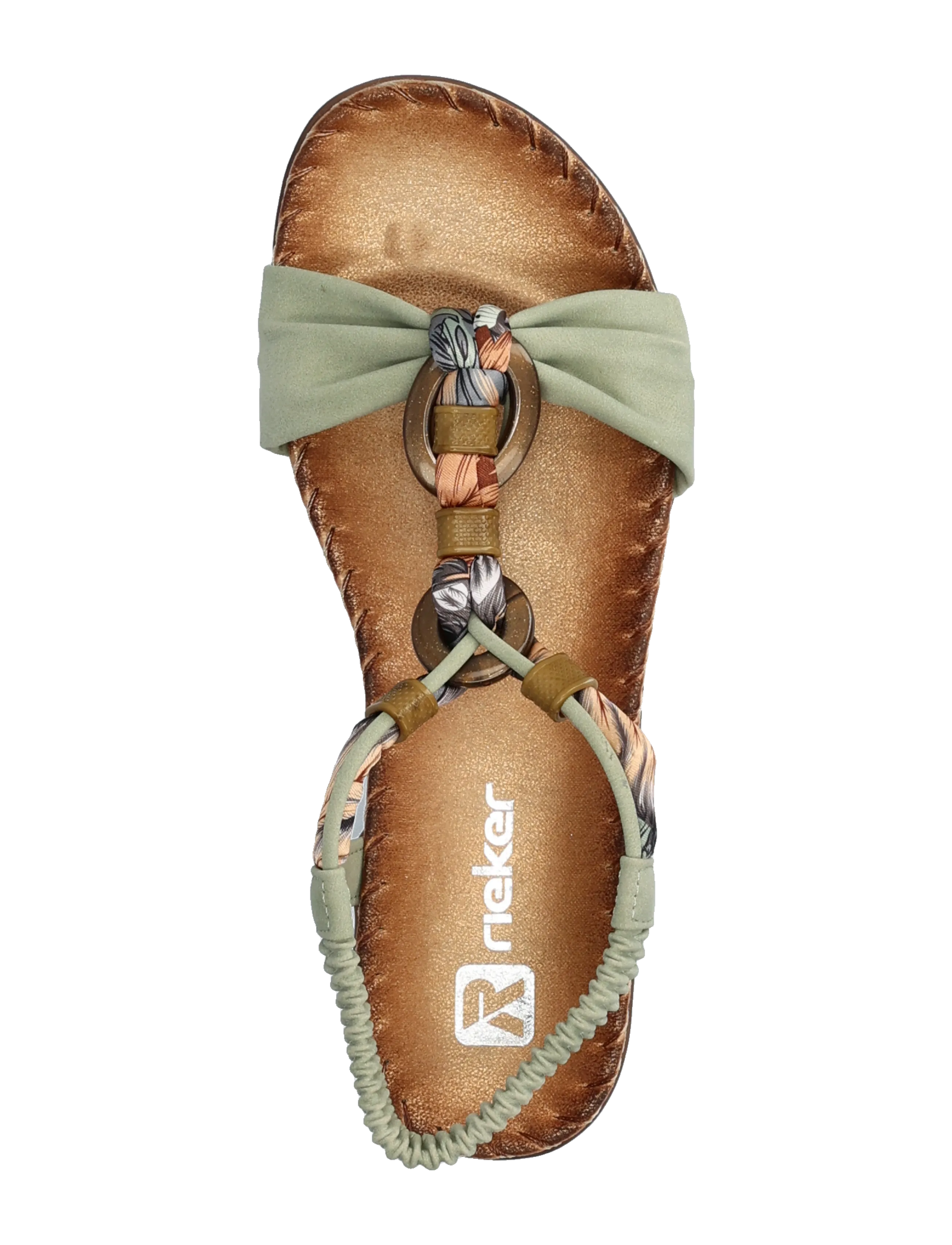 Rieker - Rieker Ladies' sandals V7568-14 blue - platta sandaler - green - 3