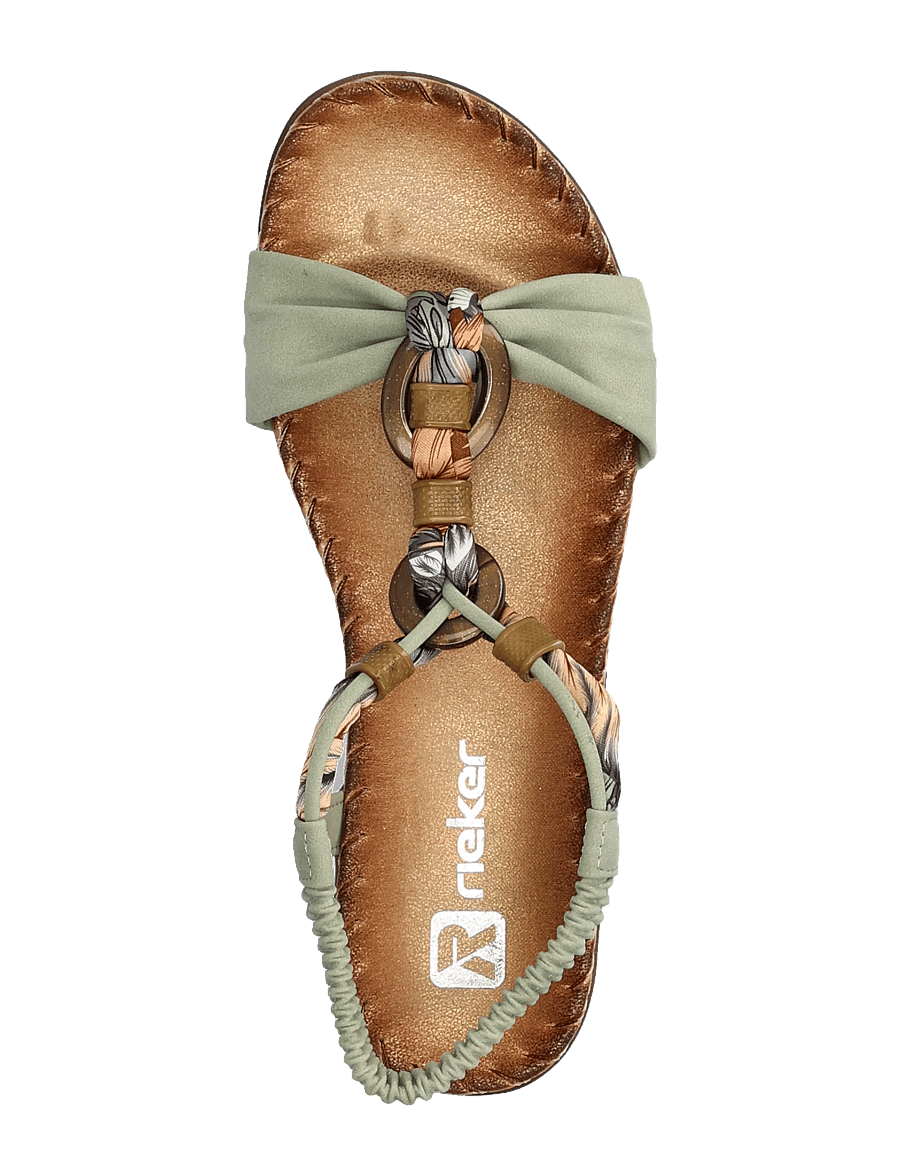 Rieker - Rieker Ladies' sandals V7568-14 blue - platta sandaler - green - 3