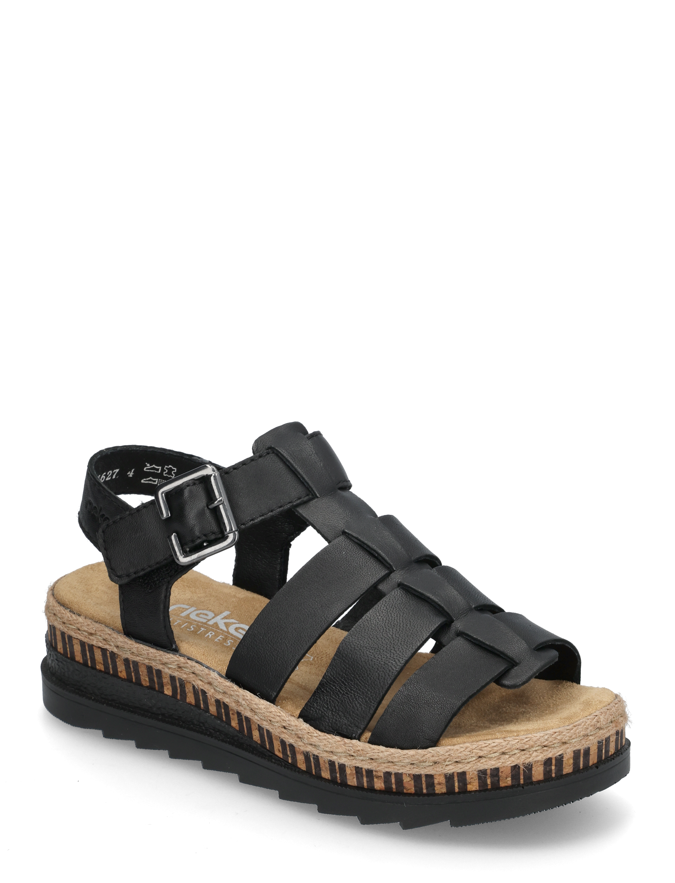 Rieker Rieker Ladies' Sandals V7904-00 Black, 38, Black, Sandaler > Flade Sandals, Dame