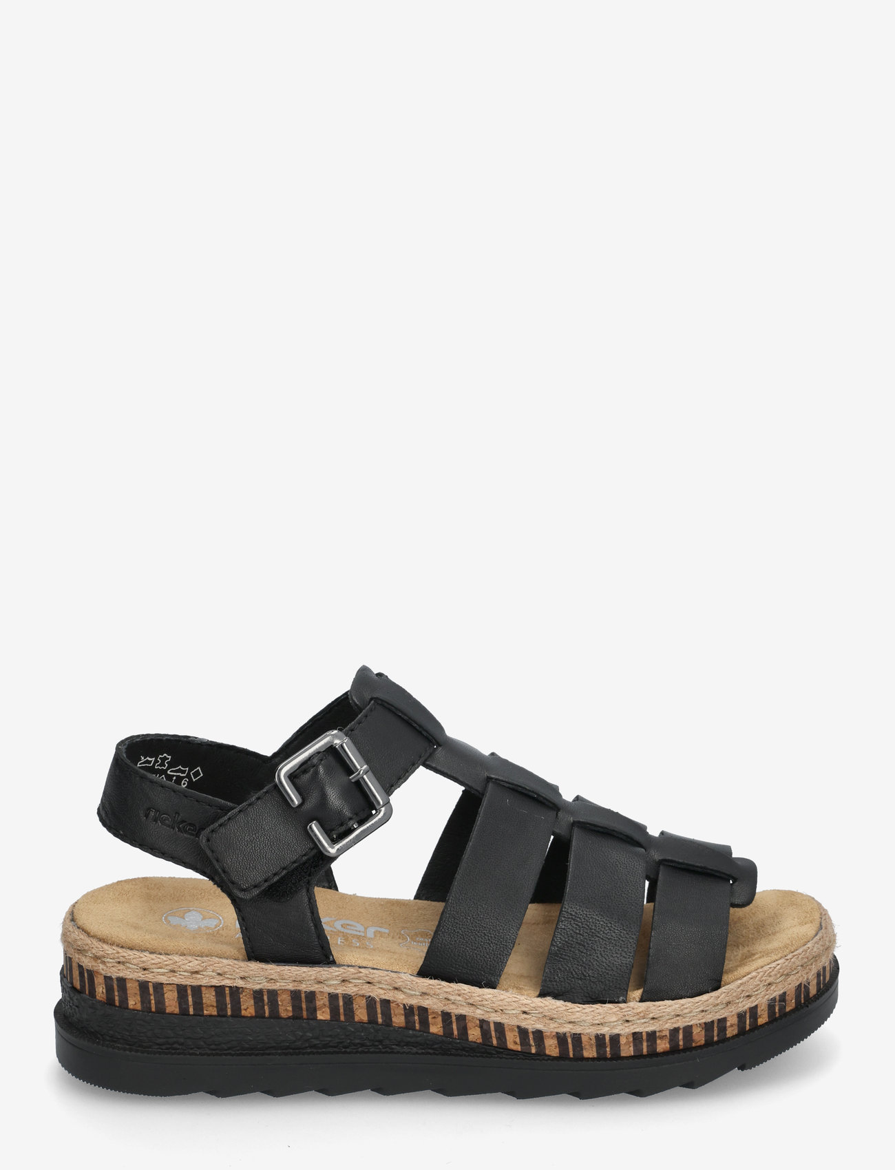 Rieker - Rieker Ladies' sandals V7904-90 Multi - platte sandalen - black - 1