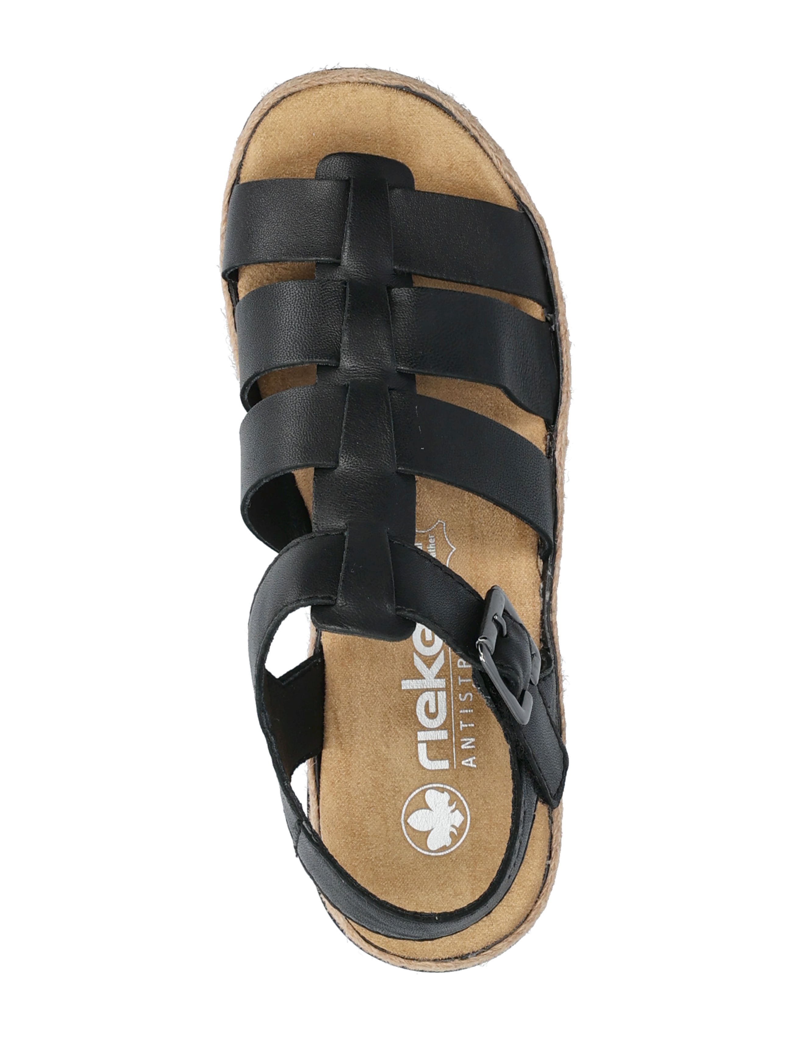 Rieker - Rieker Ladies' sandals V7904-90 Multi - flache sandalen - black - 3