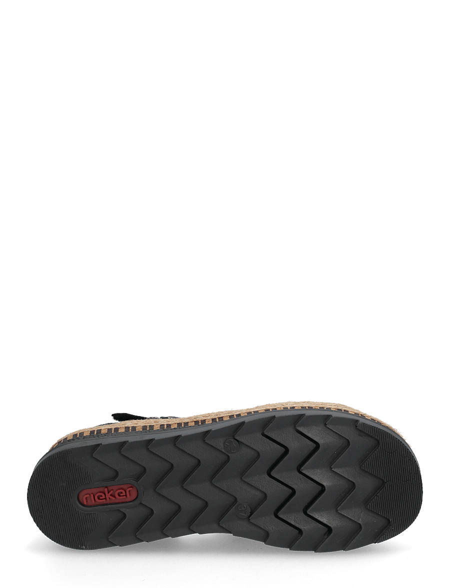 Rieker - Rieker Ladies' sandals V7904-90 Multi - flache sandalen - black - 4