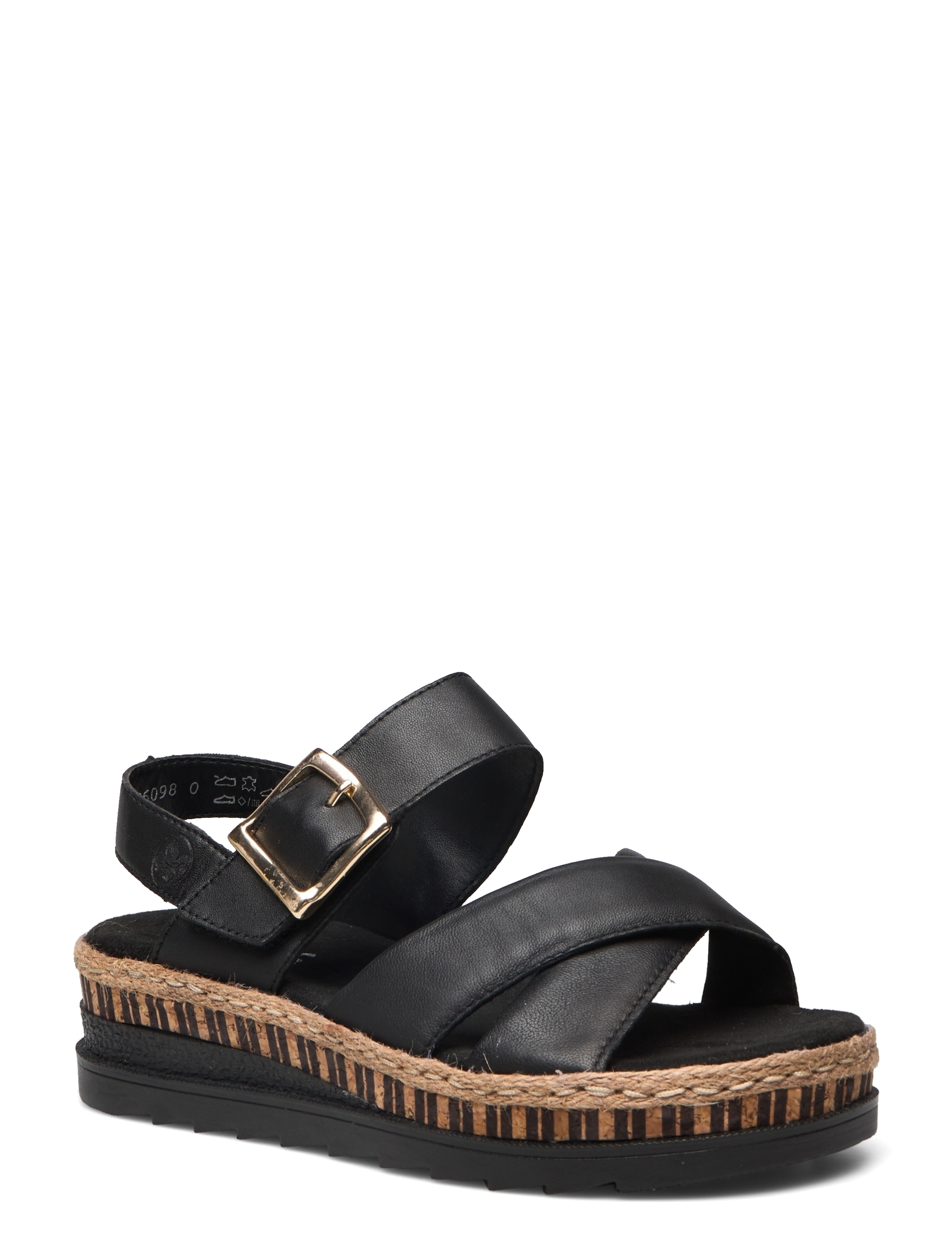Rieker Rieker Ladies' Sandals V7951-00 Black, 42, Black, Sommersko > Plateausandaler, Dame
