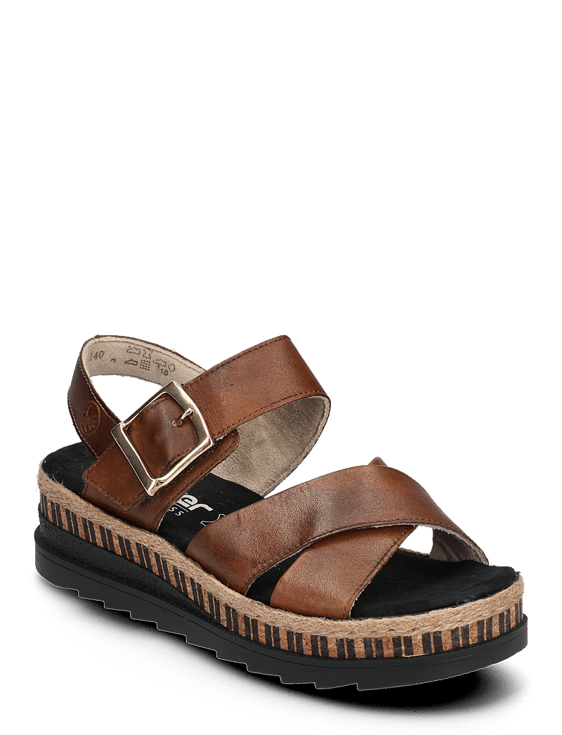 Rieker - Rieker Ladies' sandals V7951-90 Metallic - platvorm sandaalid - brown - 0