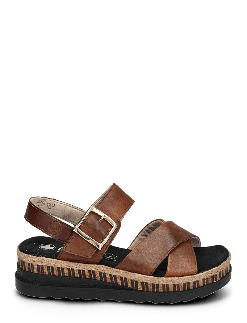 Rieker - Rieker Ladies' sandals V7951-90 Metallic - platvorm sandaalid - brown - 1
