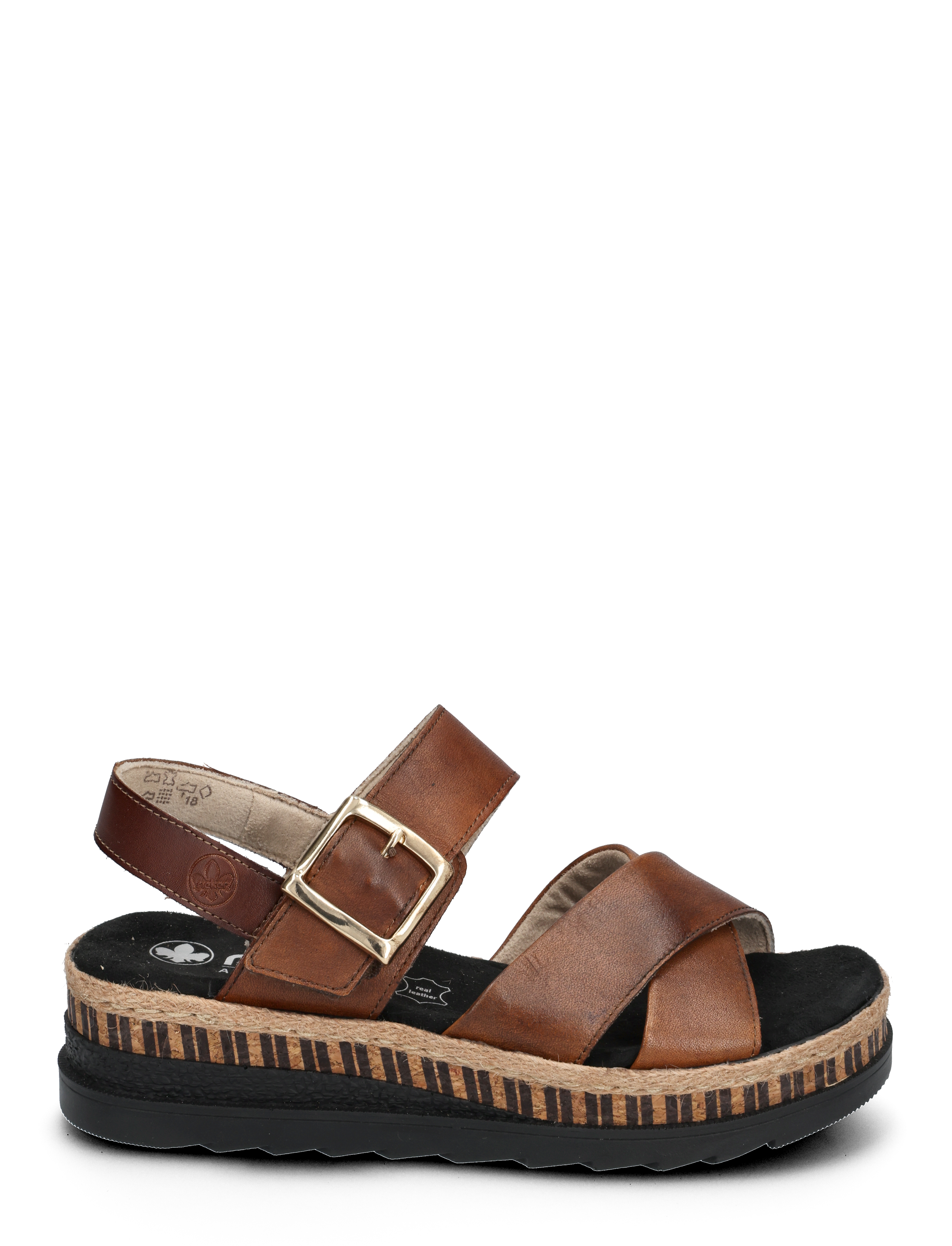 Rieker - Rieker Ladies' sandals V7951-00 black - brown - 1
