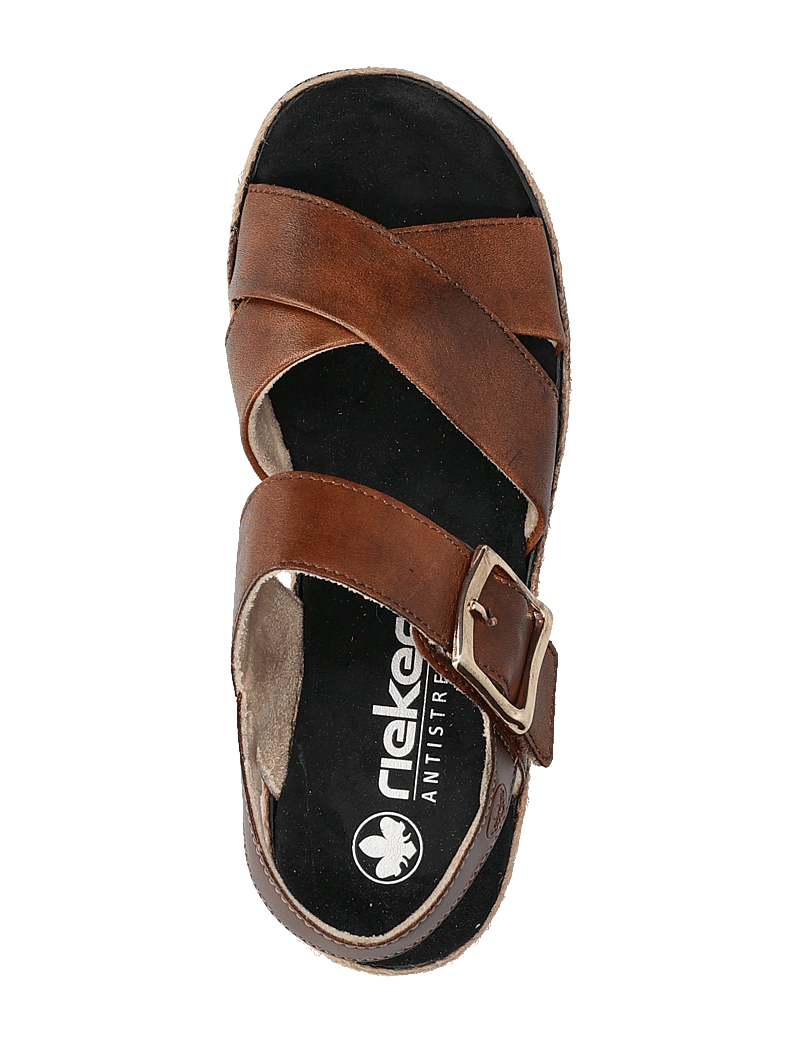 Rieker - Rieker Ladies' sandals V7951-90 Metallic - platvorm sandaalid - brown - 3