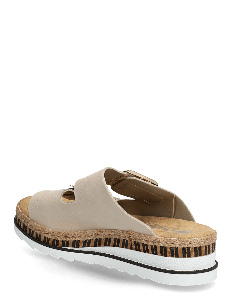 Rieker - Rieker Ladies' sandals V7955-90 Multi - płaskie sandały - beige - 2