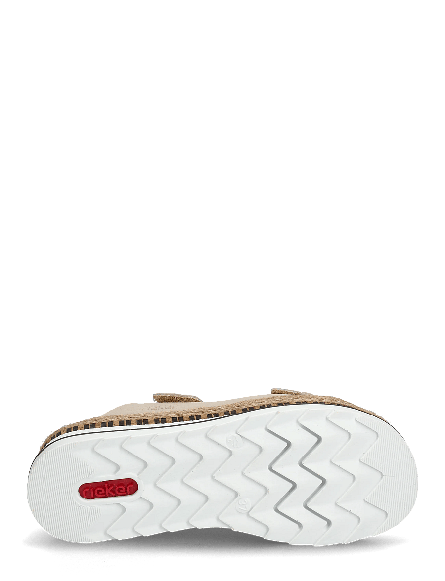 Rieker - Rieker Ladies' sandals V7955-90 Multi - płaskie sandały - beige - 4