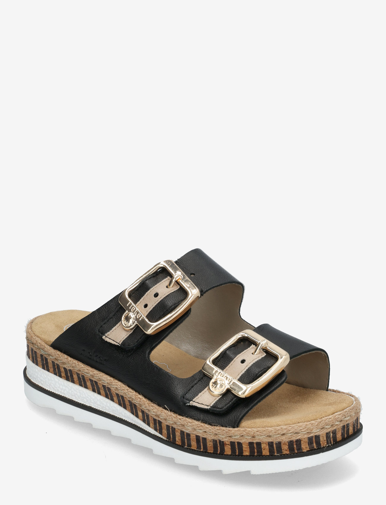 Rieker - Rieker Ladies' sandals V7955-90 Multi - flat sandals - black - 0