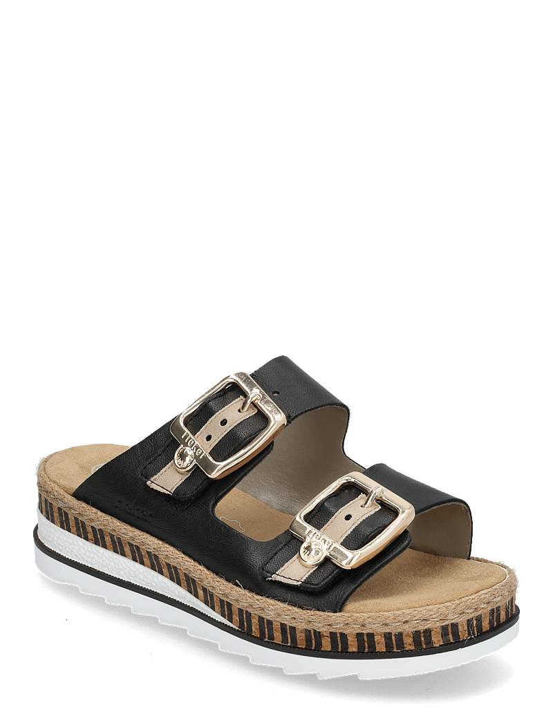 Rieker - Rieker Ladies' sandals V7955-90 Multi - flat sandals - black - 0