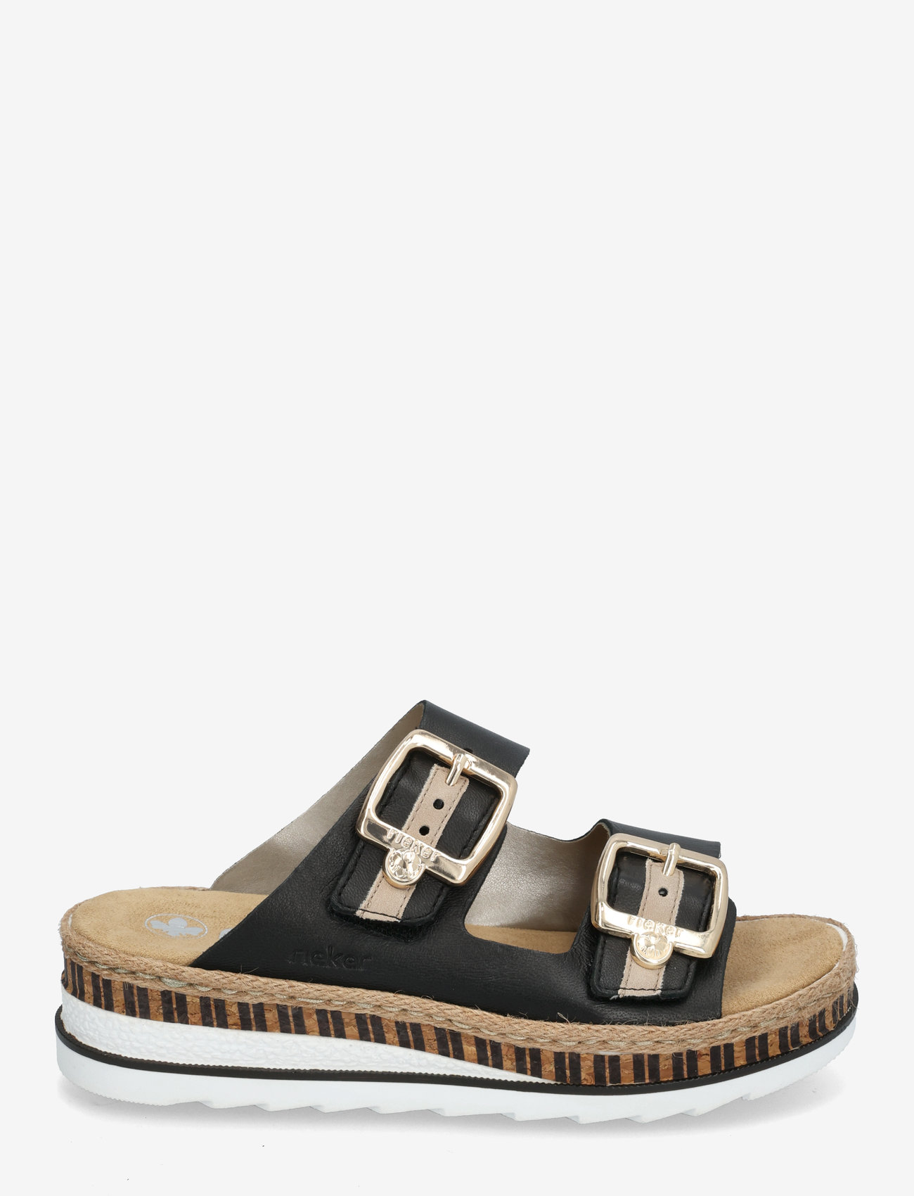 Rieker - Rieker Ladies' sandals V7955-90 Multi - flat sandals - black - 1
