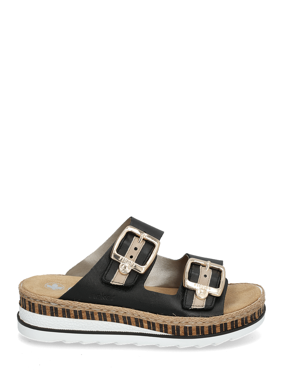 Rieker - Rieker Ladies' sandals V7955-90 Multi - kontsata sandaalid - black - 1