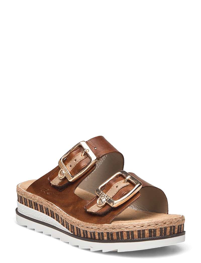 Rieker - Rieker Ladies' sandals V7955-60 Beige - flache sandalen - brown - 0