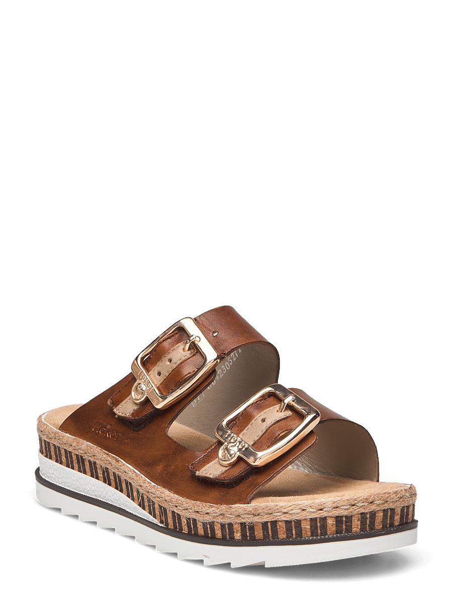 Rieker - Rieker Ladies' sandals V7955-90 Multi - flatir sandalar - brown - 0
