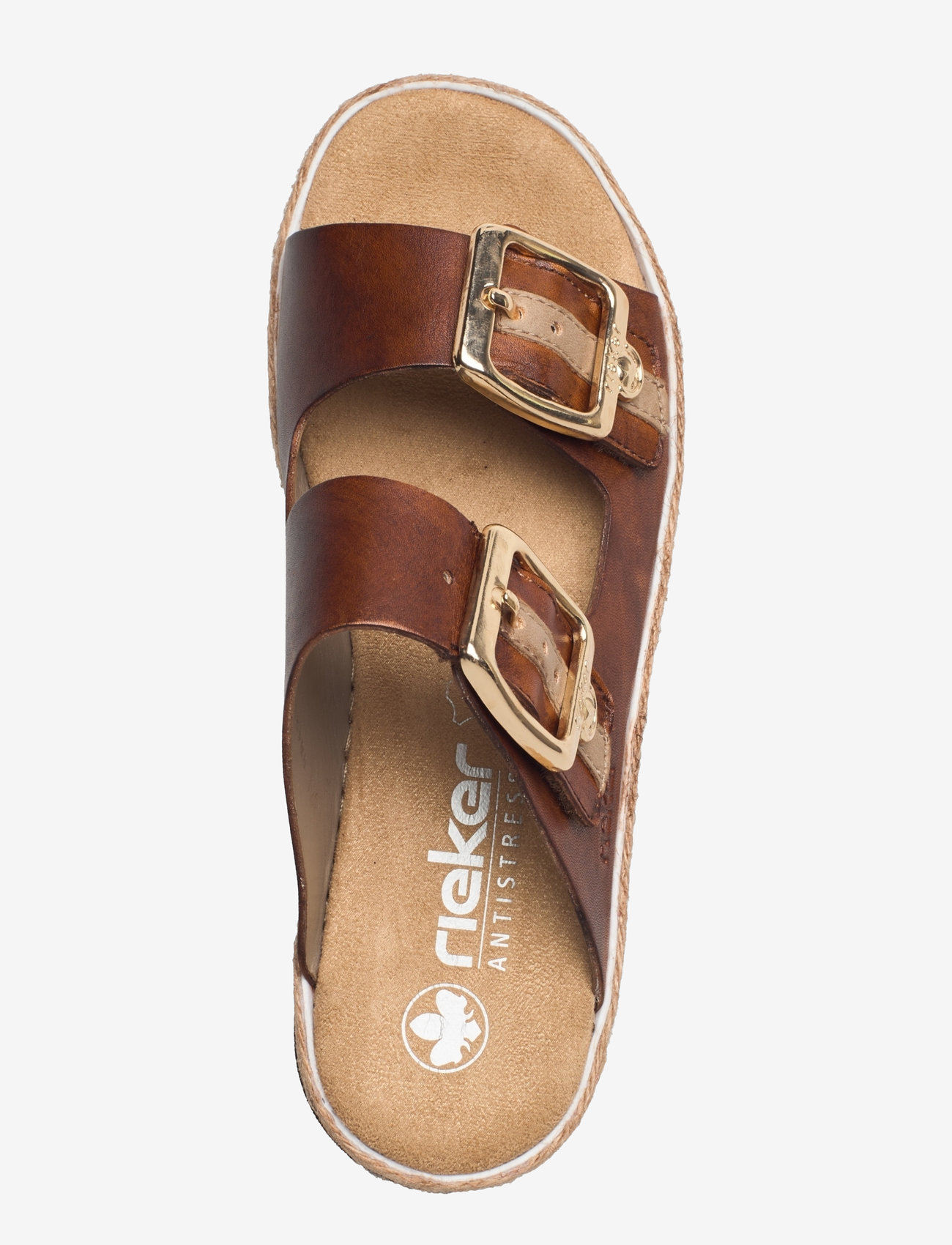 Rieker - Rieker Ladies' sandals V7955-60 Beige - flade sandaler - brown - 3