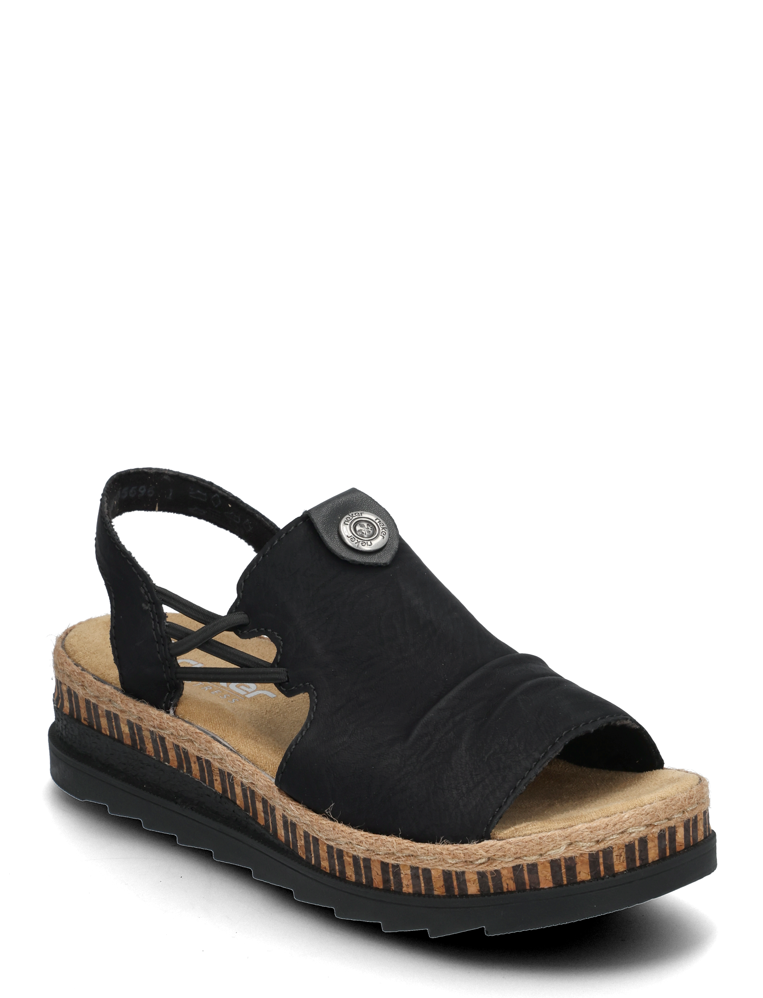 Rieker Rieker Ladies' Sandals V7972-00 Black, 41, Black, Sandaler > Flade, Dame