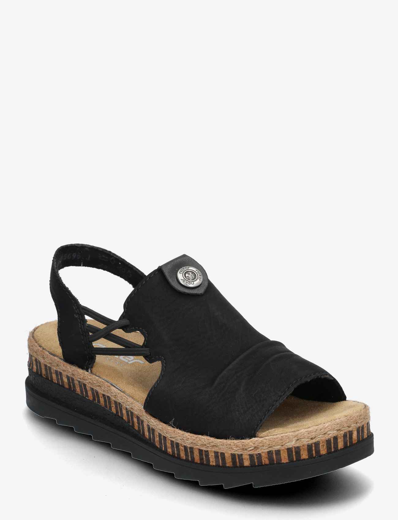 Rieker - Rieker Ladies' sandals V7972-60 Beige - kontsata sandaalid - black - 0