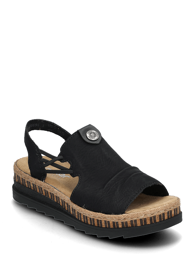Rieker - Rieker Ladies' sandals V7972-60 Beige - kontsata sandaalid - black - 0