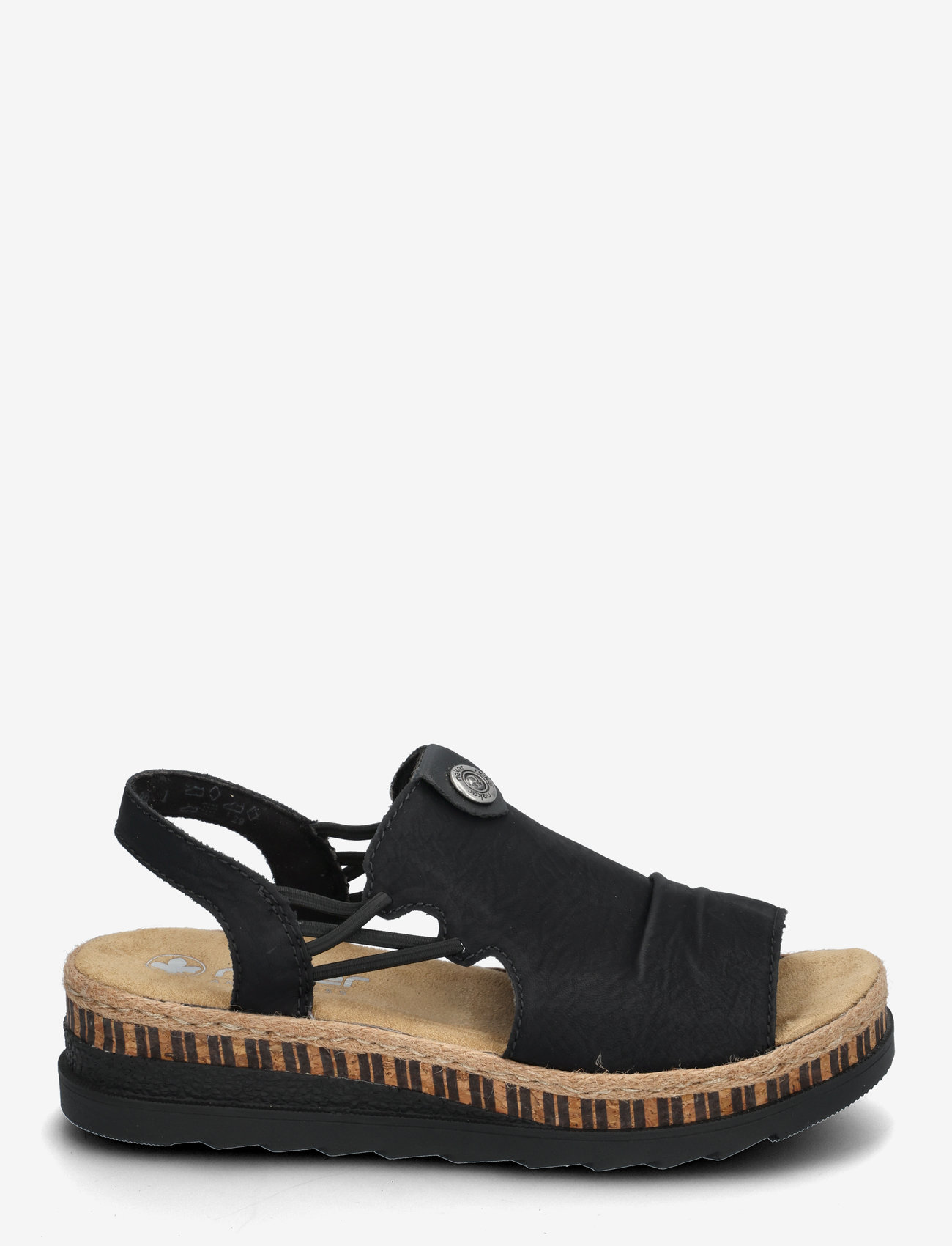 Rieker - Rieker Ladies' sandals V7972-60 Beige - kontsata sandaalid - black - 1
