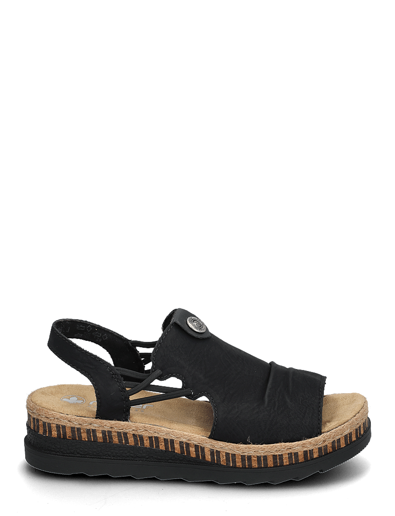 Rieker - Rieker Ladies' sandals V7972-60 Beige - kontsata sandaalid - black - 1