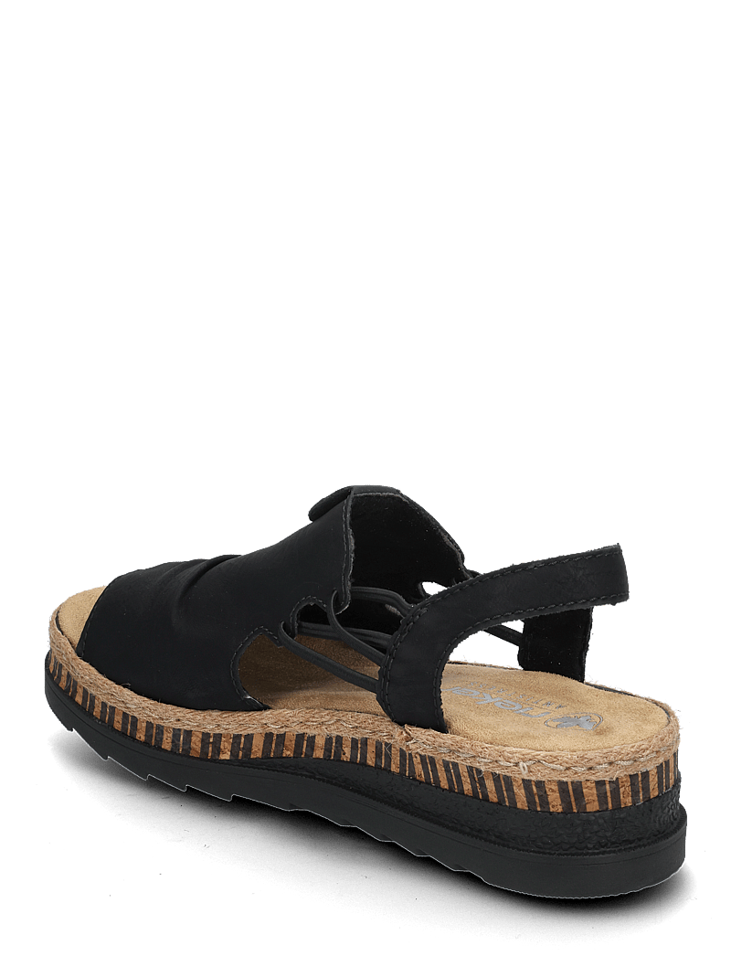 Rieker - Rieker Ladies' sandals V7972-60 Beige - kontsata sandaalid - black - 2