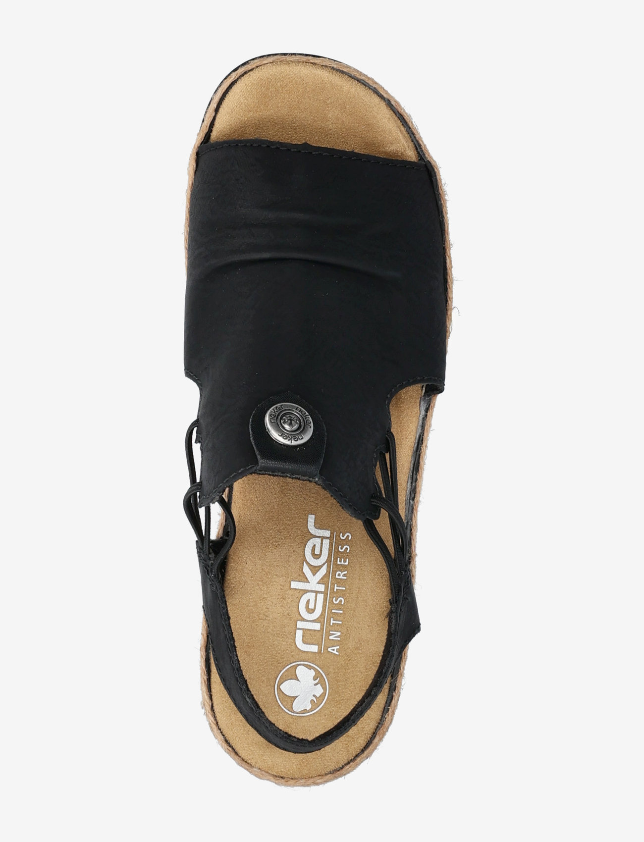 Rieker - Rieker Ladies' sandals V7972-60 Beige - kontsata sandaalid - black - 3
