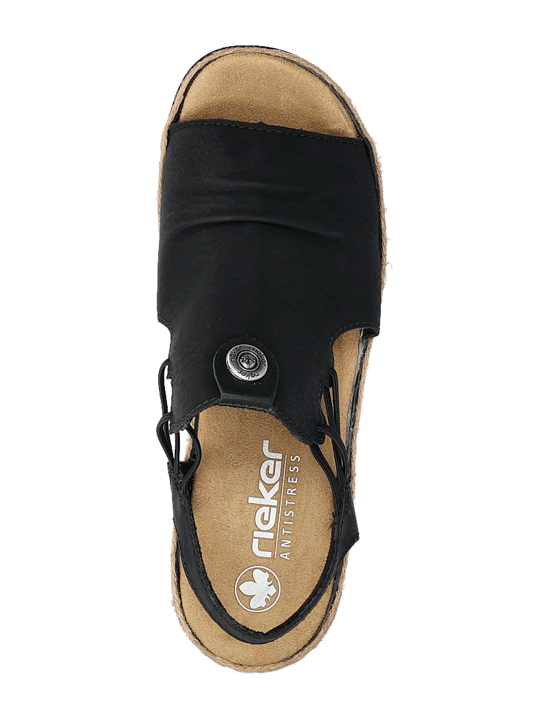 Rieker - Rieker Ladies' sandals V7972-60 Beige - kontsata sandaalid - black - 3