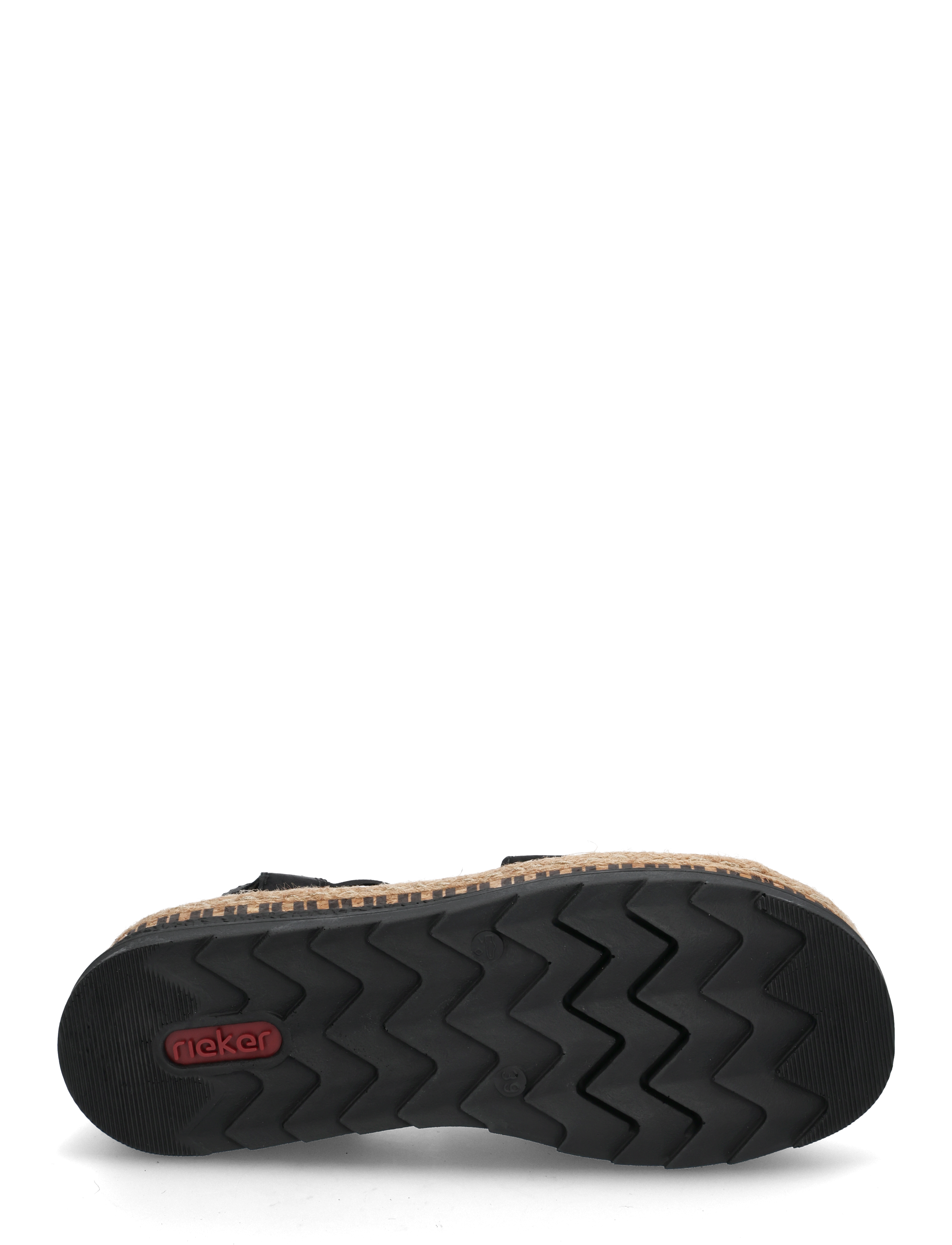Rieker - Rieker Ladies' sandals V7972-60 Beige - zempapēžu sandales - black - 4