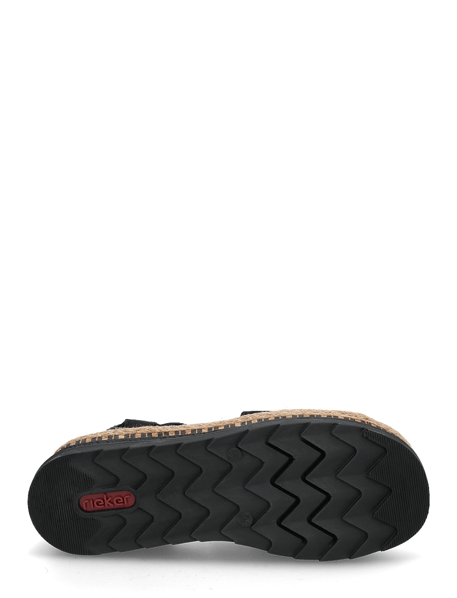Rieker - Rieker Ladies' sandals V7972-60 Beige - kontsata sandaalid - black - 4