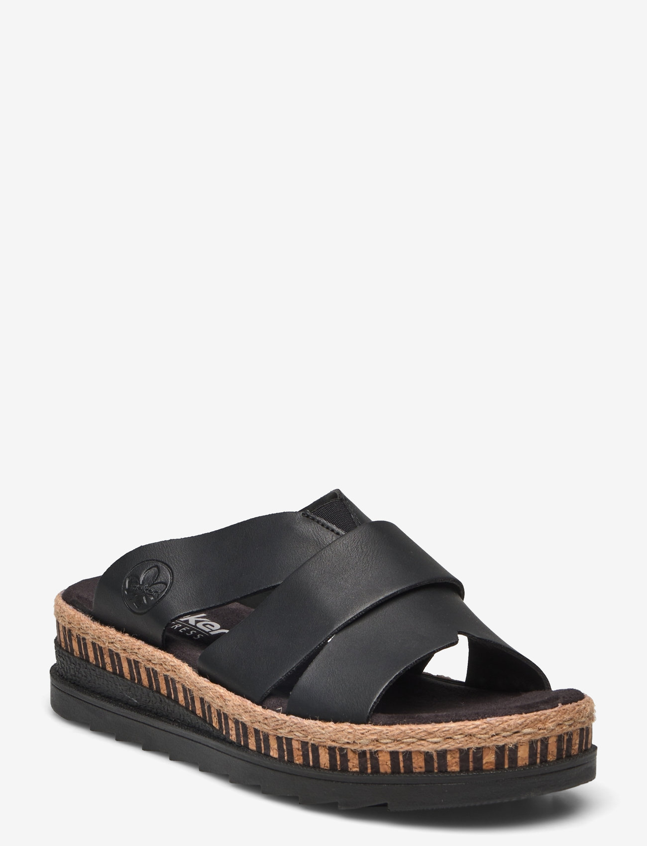 Rieker - Rieker Ladies' sandals V7989-00 black - flat mules - black - 0