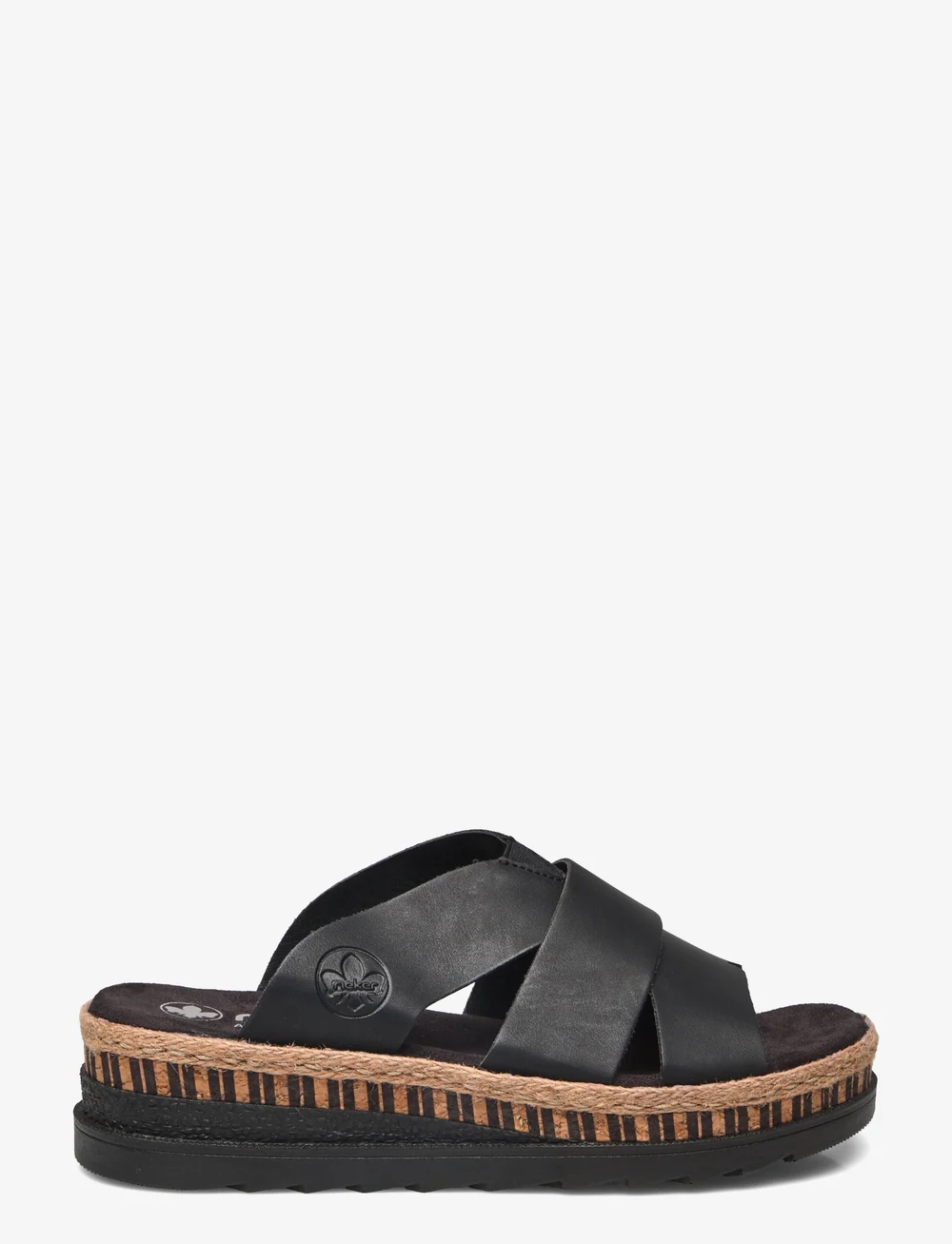 Rieker - V7989-62 - flache pantoletten - black - 1