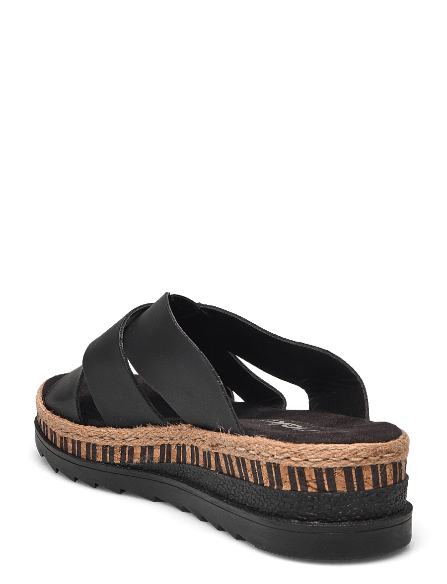Rieker - Rieker Ladies' sandals V7989-91 Multi - buty z odkrytą piętą na płaskim obcasie - black - 2